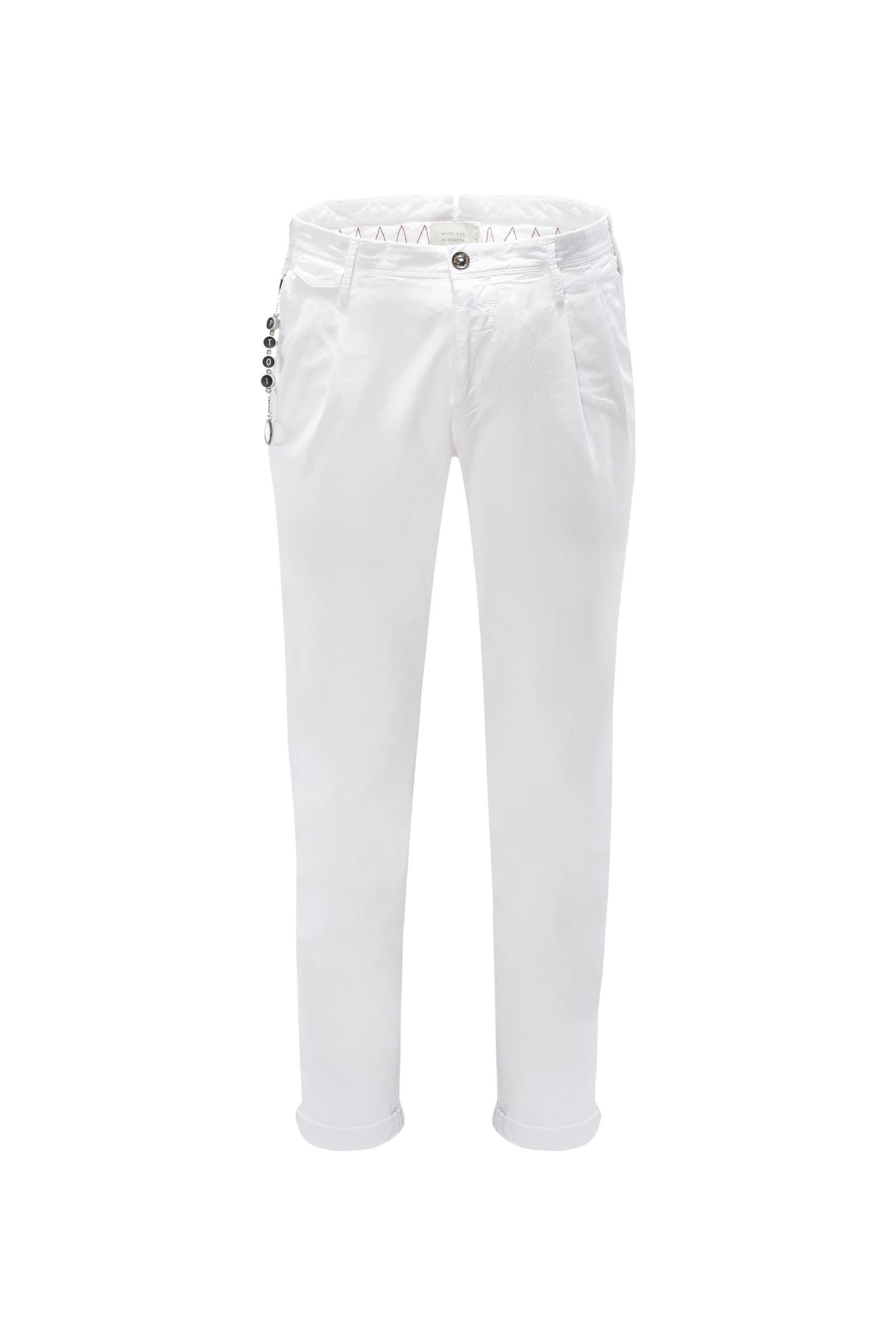 Cotton trousers 'Worn out Elegance' white