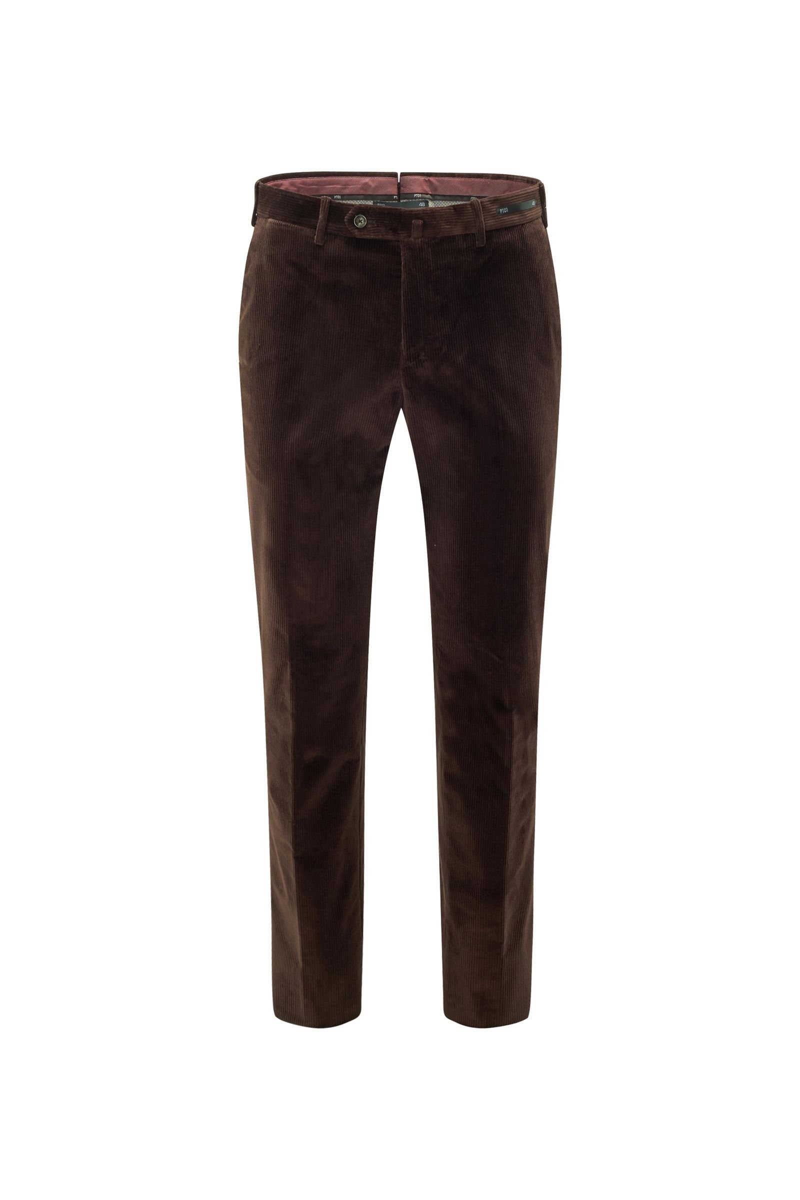 Corduroy trousers 'Slim Fit' dark brown