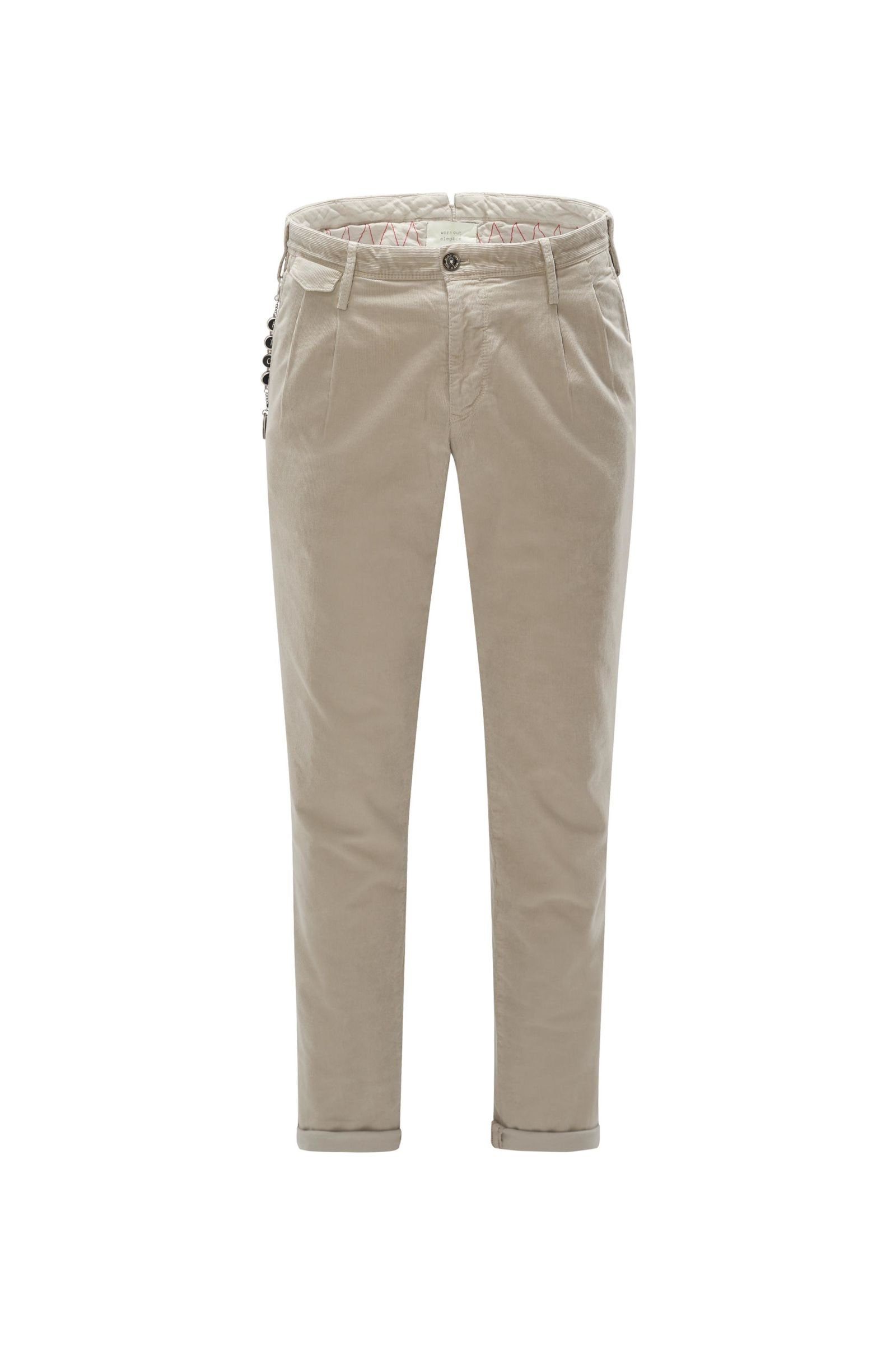 Corduroy trousers 'Arial Worn out Elegance' beige