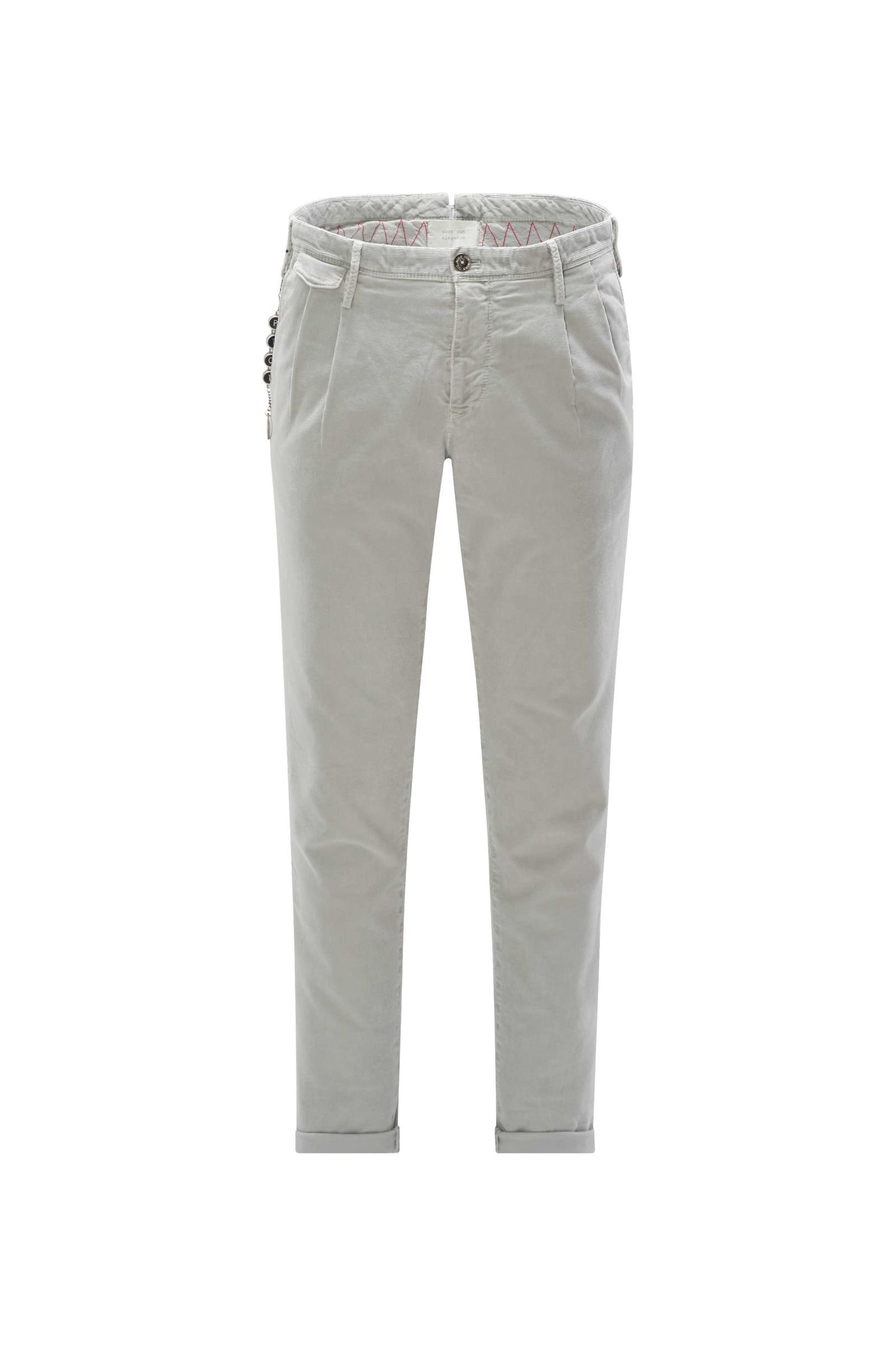 Corduroy trousers 'Arial Worn out Elegance' light grey