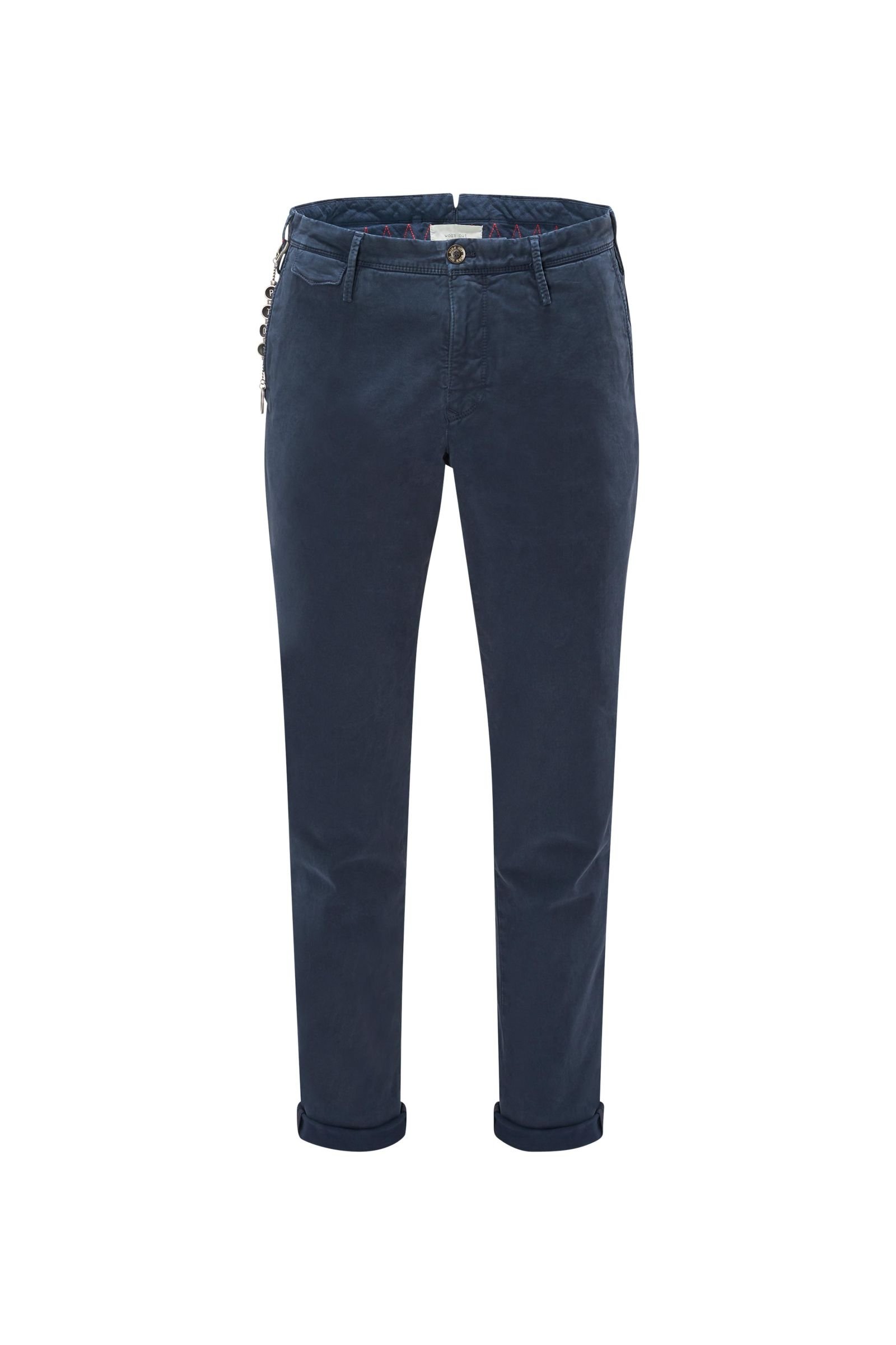 Cotton trousers 'Worn out Elegance' navy