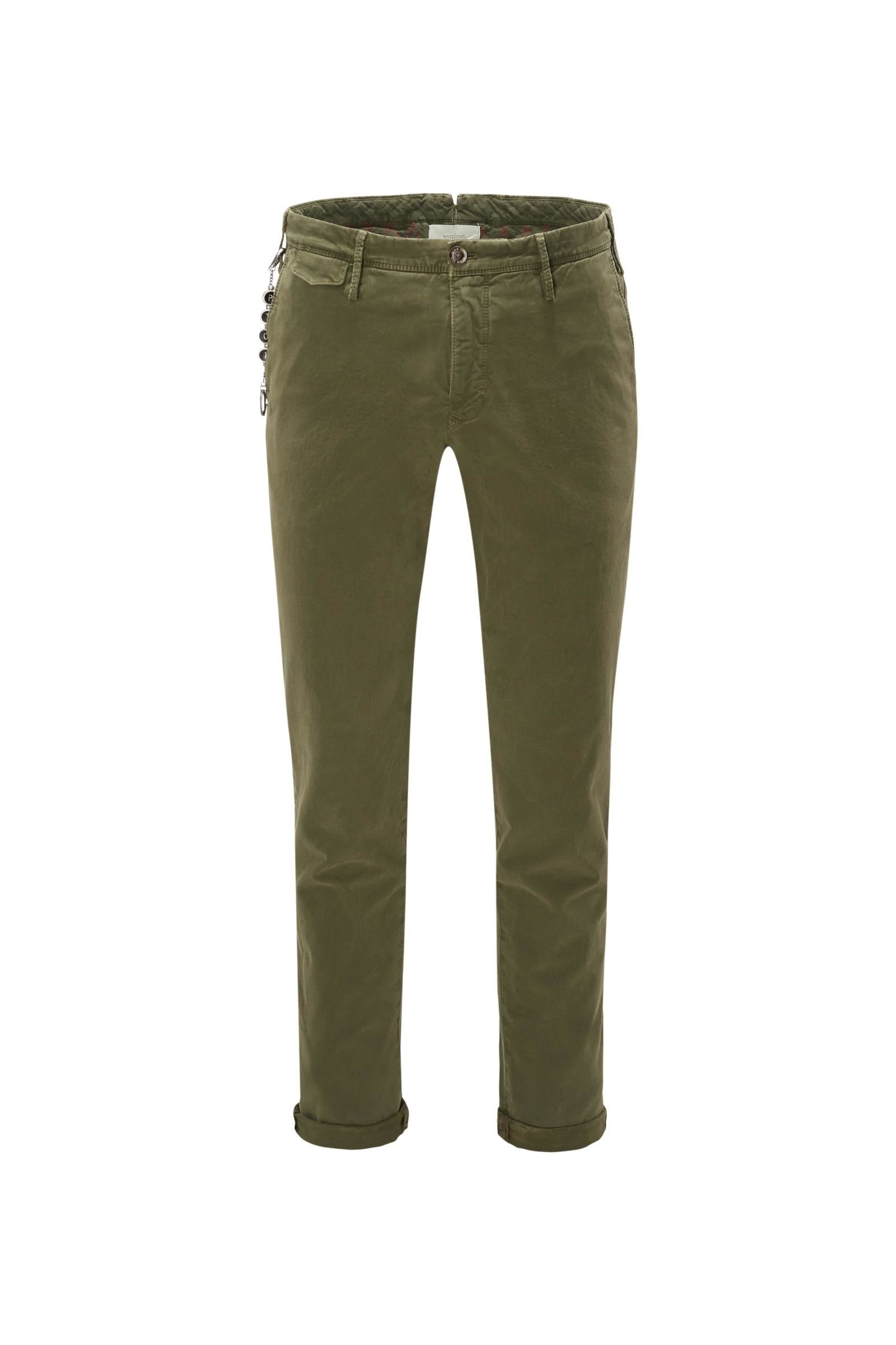 Cotton trousers 'Worn out Elegance' olive