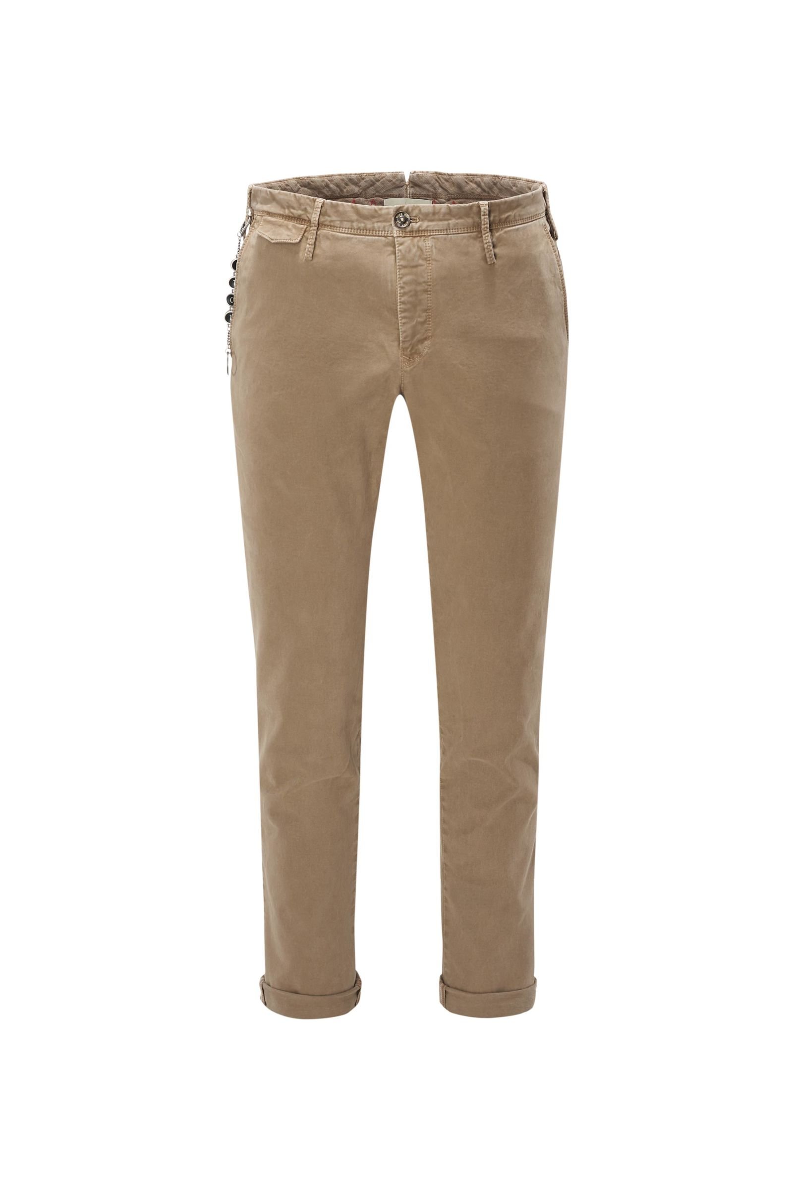 Cotton trousers 'Worn out Elegance' light brown