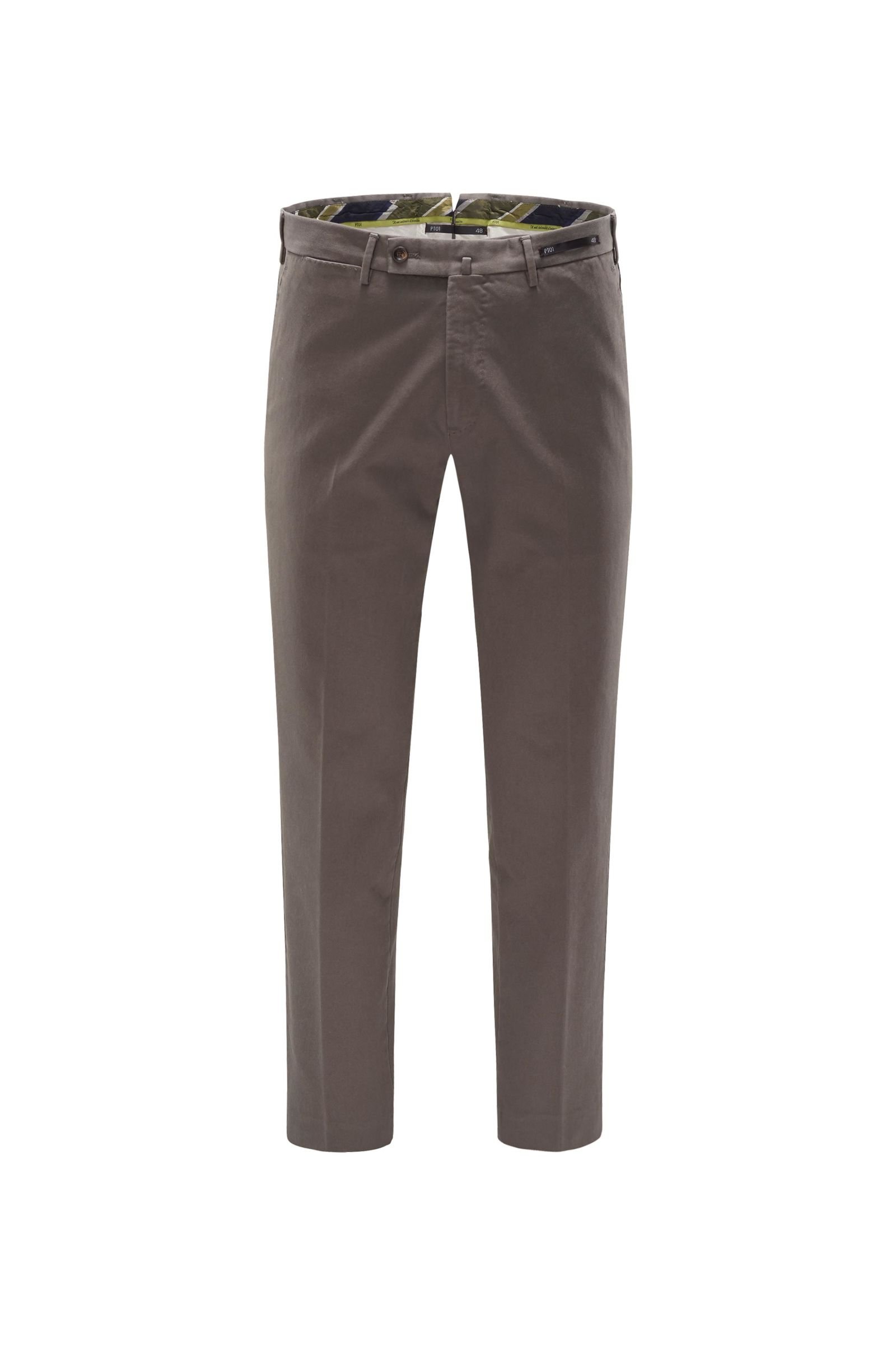 Chinos 'Graven Fit' grey brown