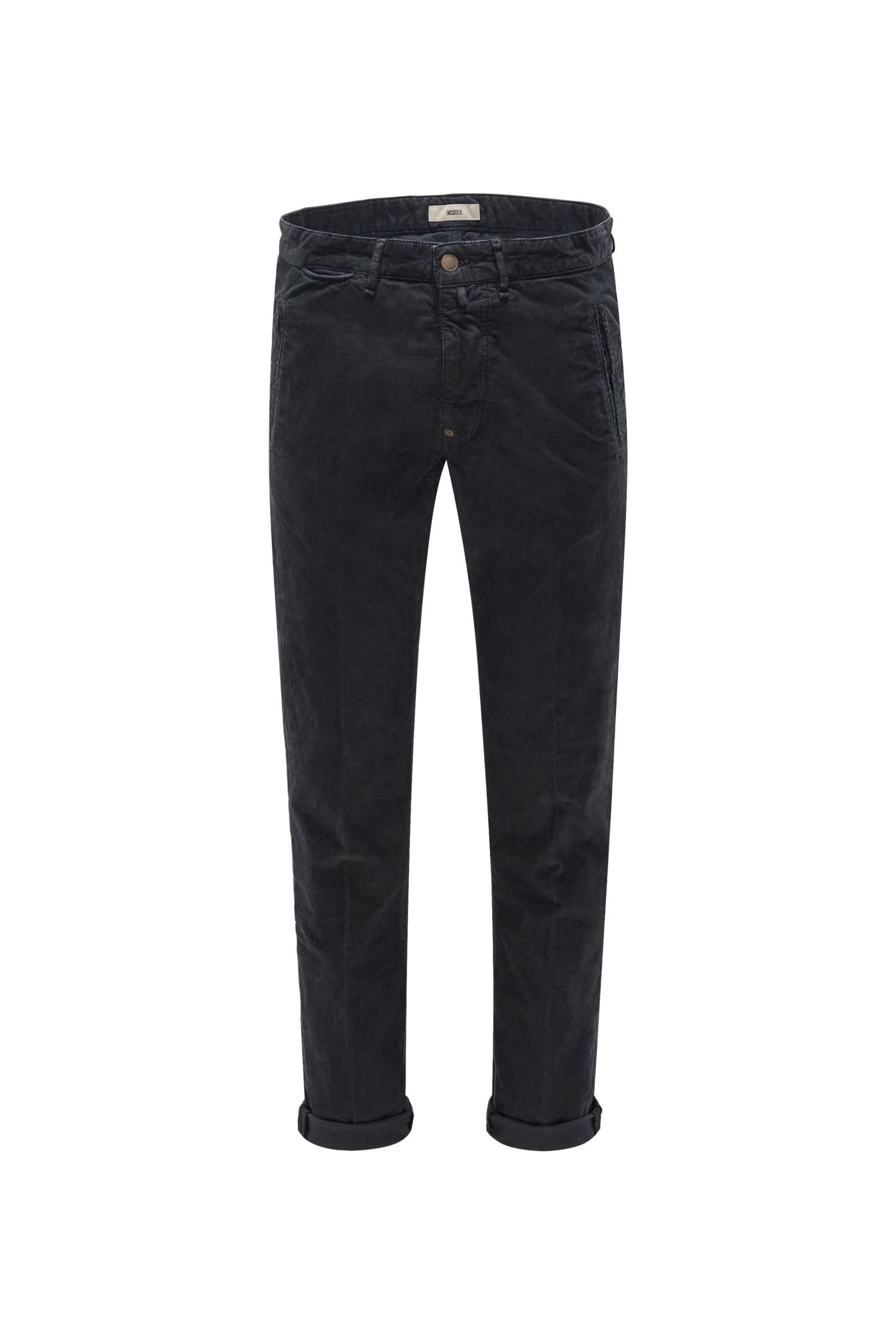 Corduroy trousers 'Taylor Tapered Fit' anthracite