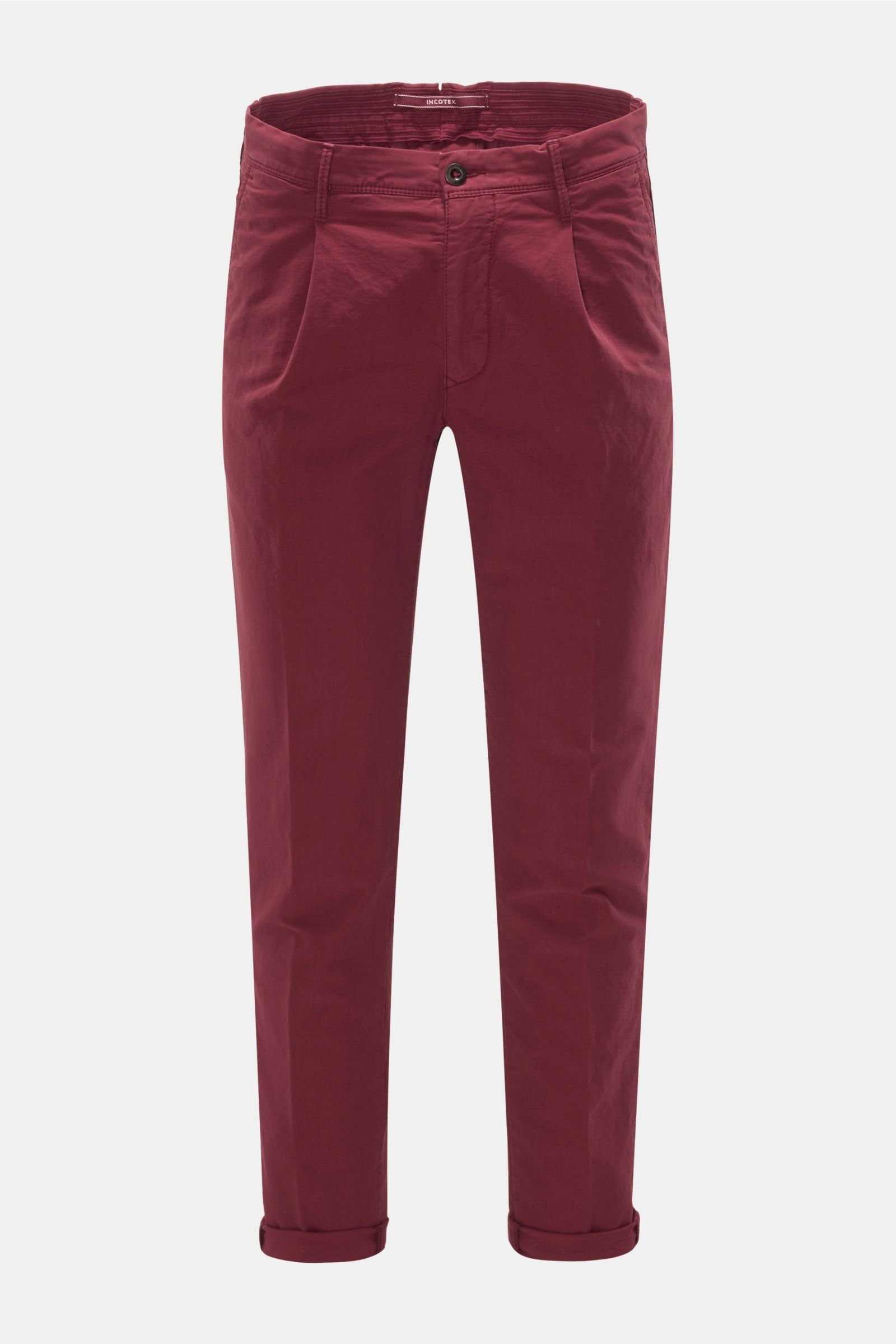 Cotton trousers 'Slacks' dark red