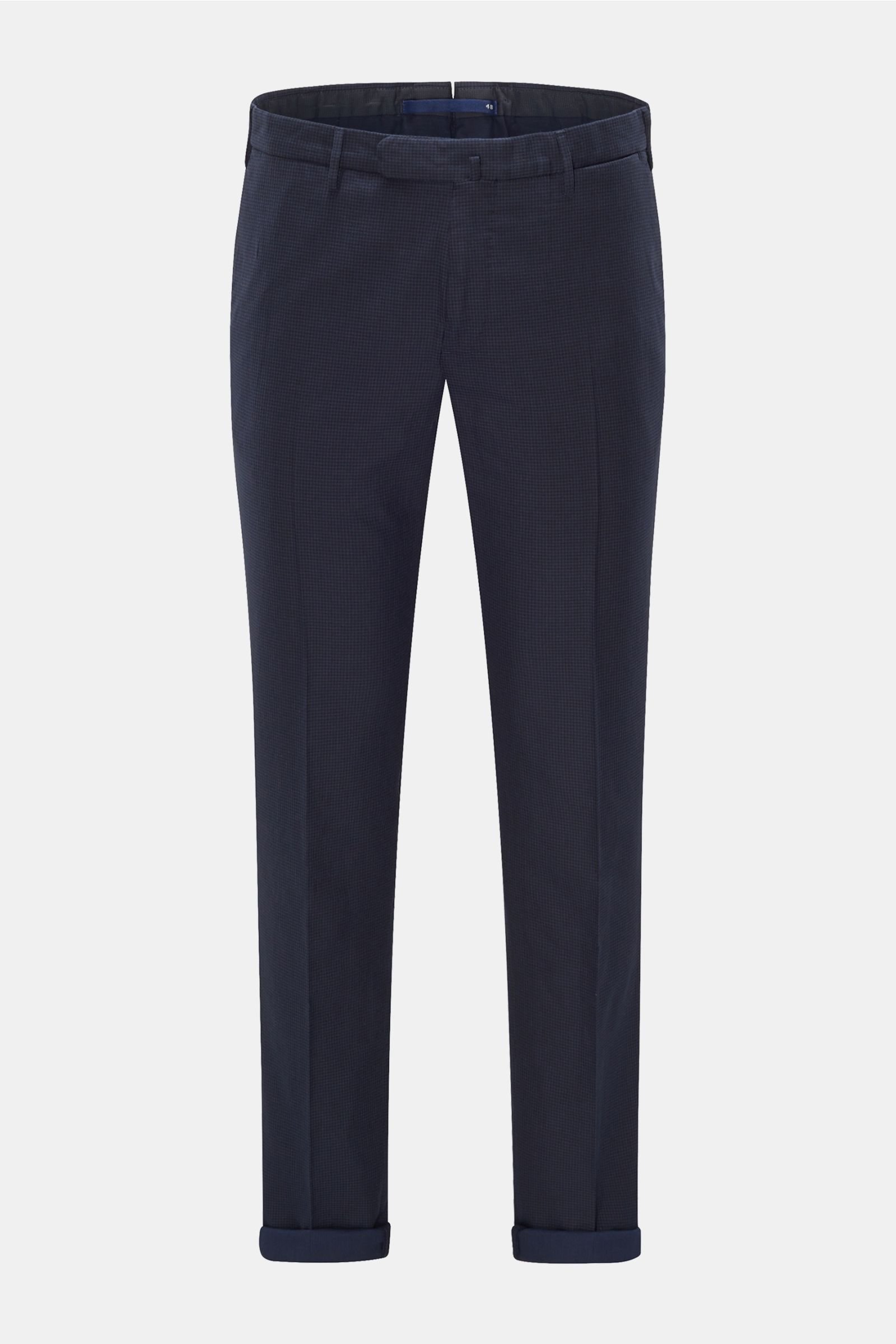 Trousers 'Slim Fit' navy checked