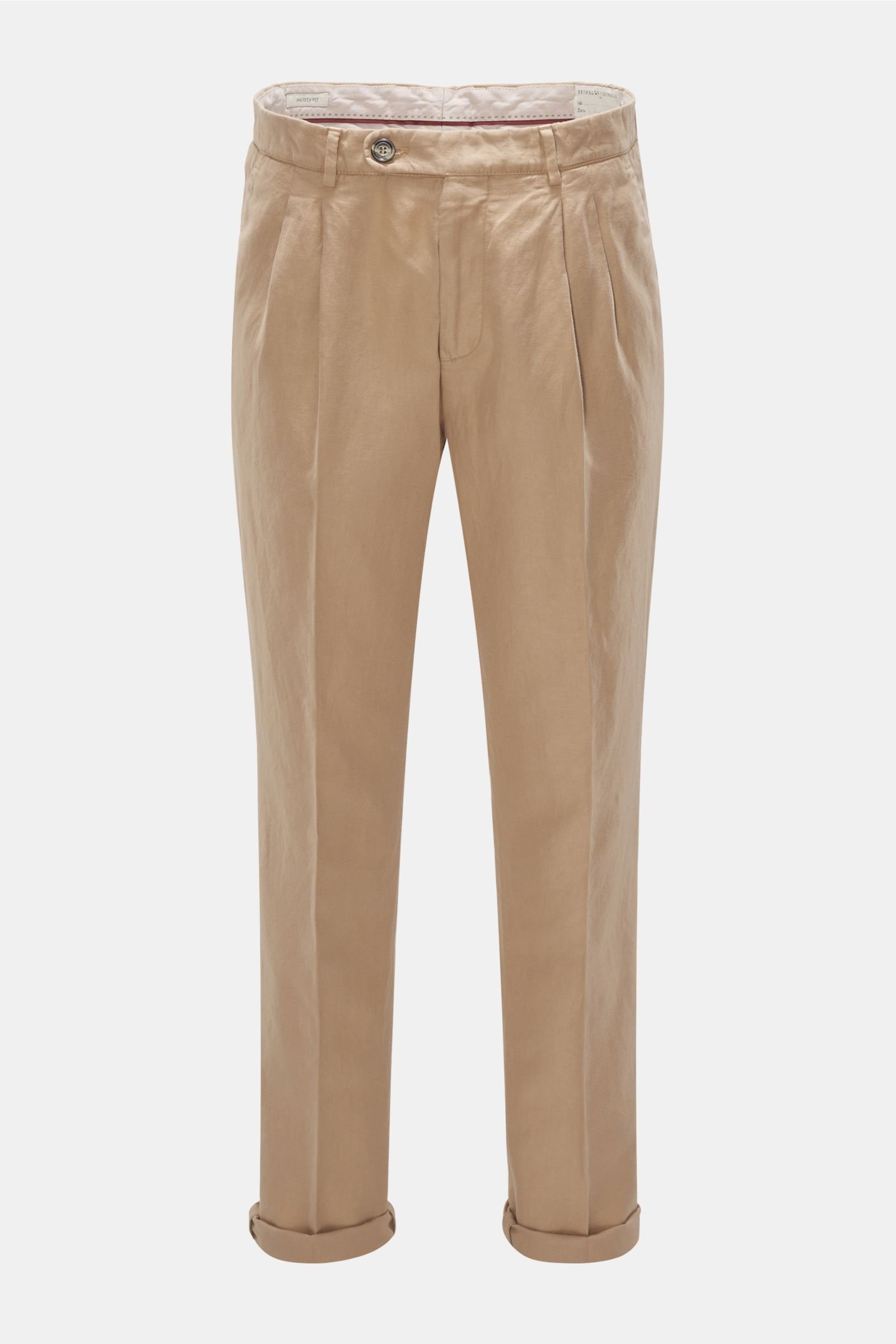 Trousers 'Smooth Fit' light brown