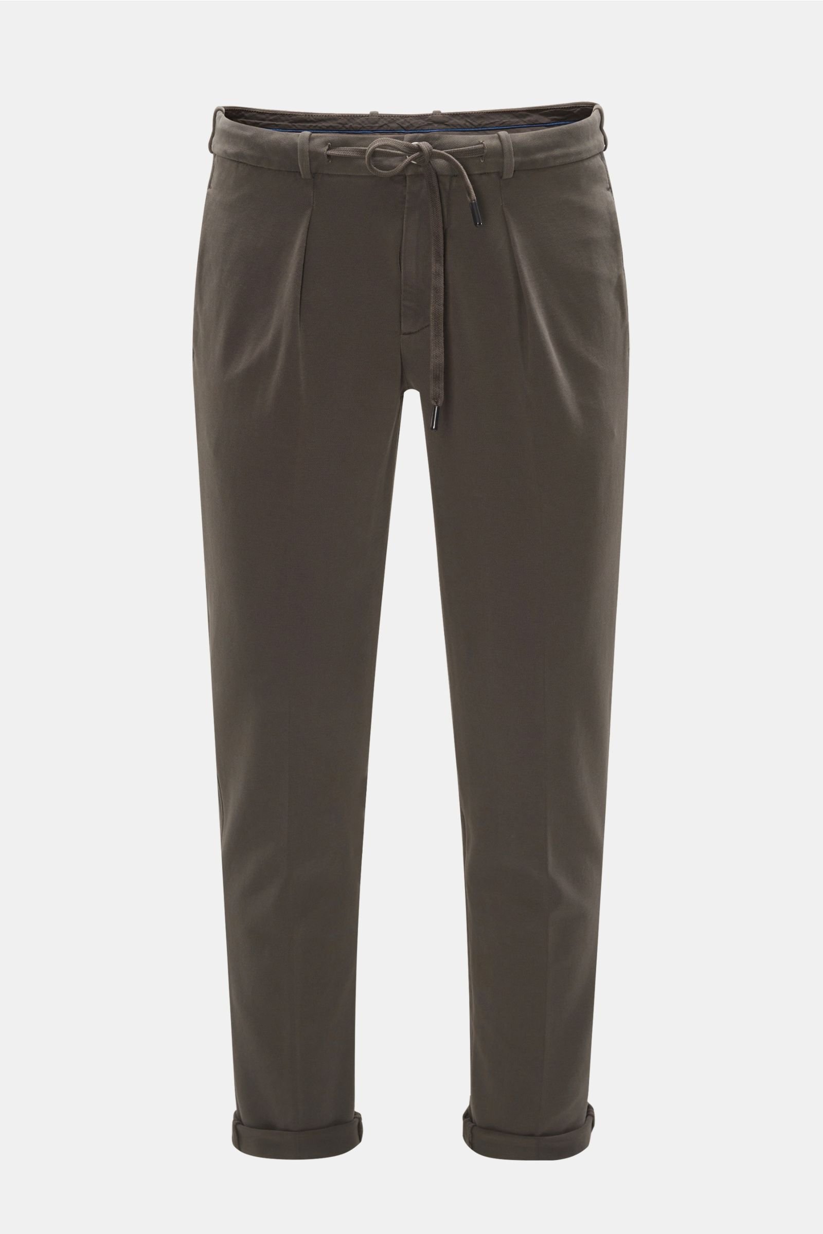 Jersey jogger pants grey-brown