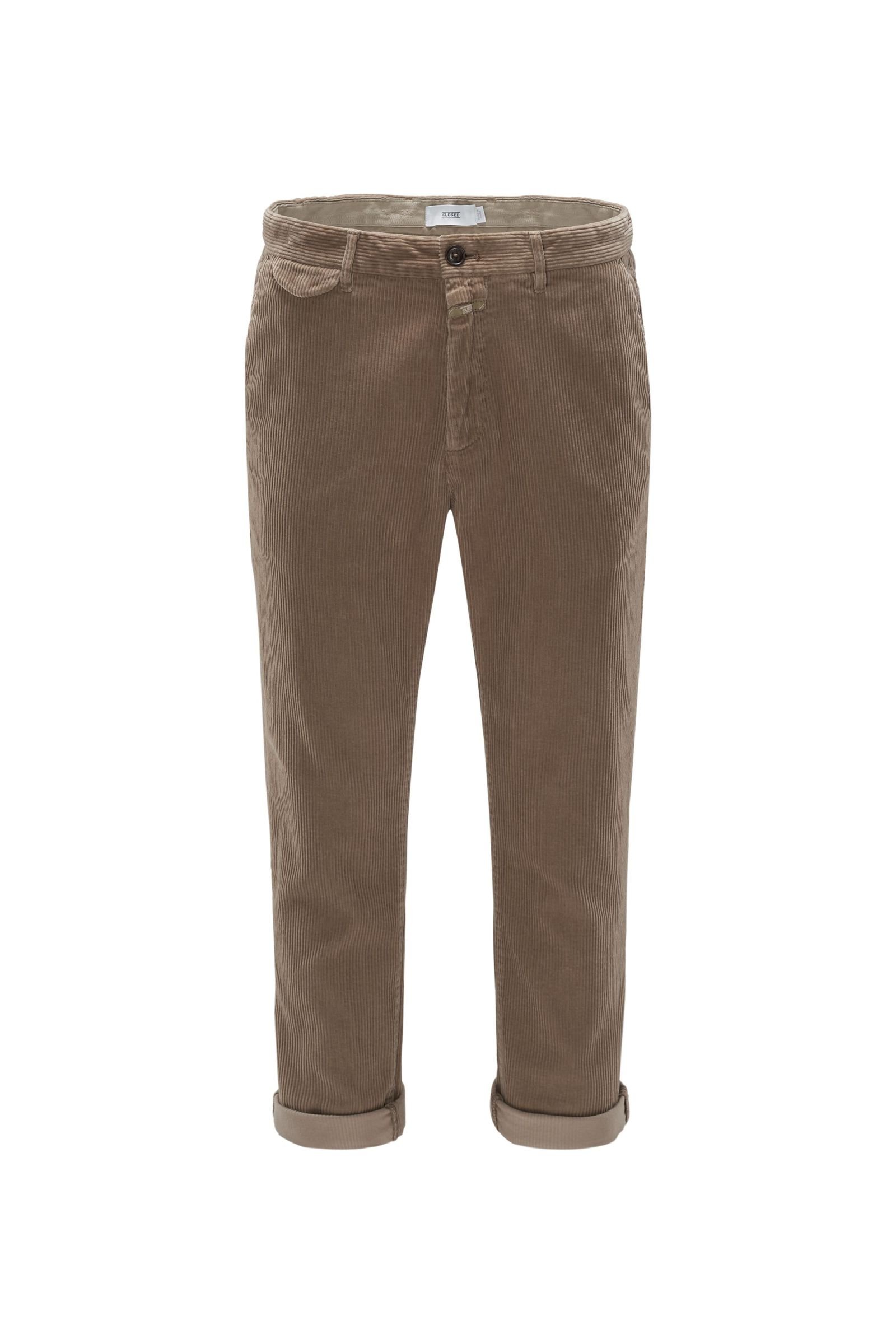 Corduroy trousers 'Atelier Cropped' light brown