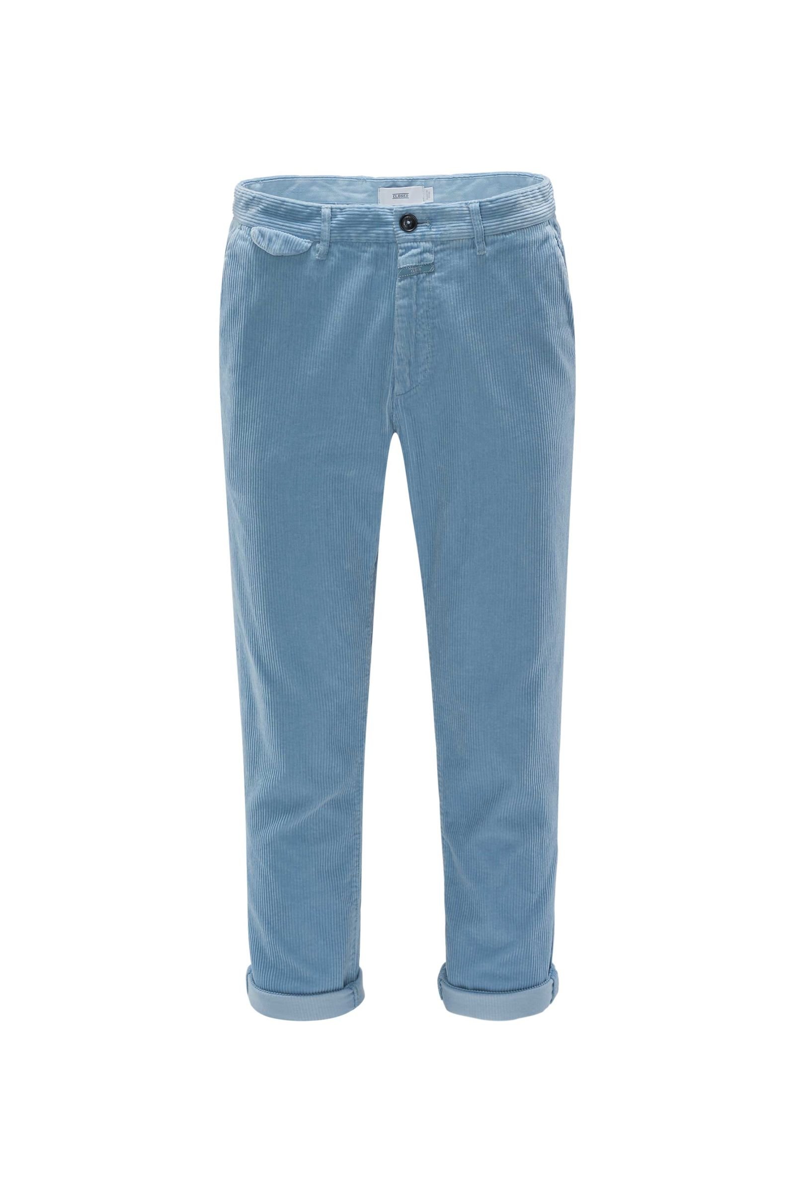 Corduroy trousers 'Atelier Cropped' light blue