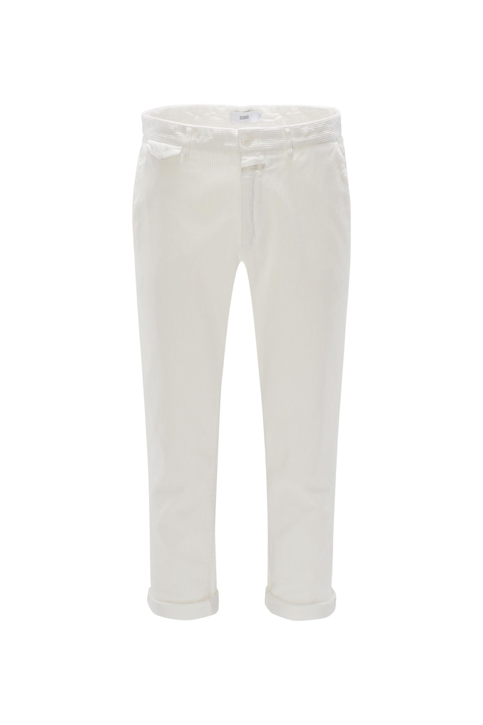 Corduroy trousers 'Atelier Cropped' off-white