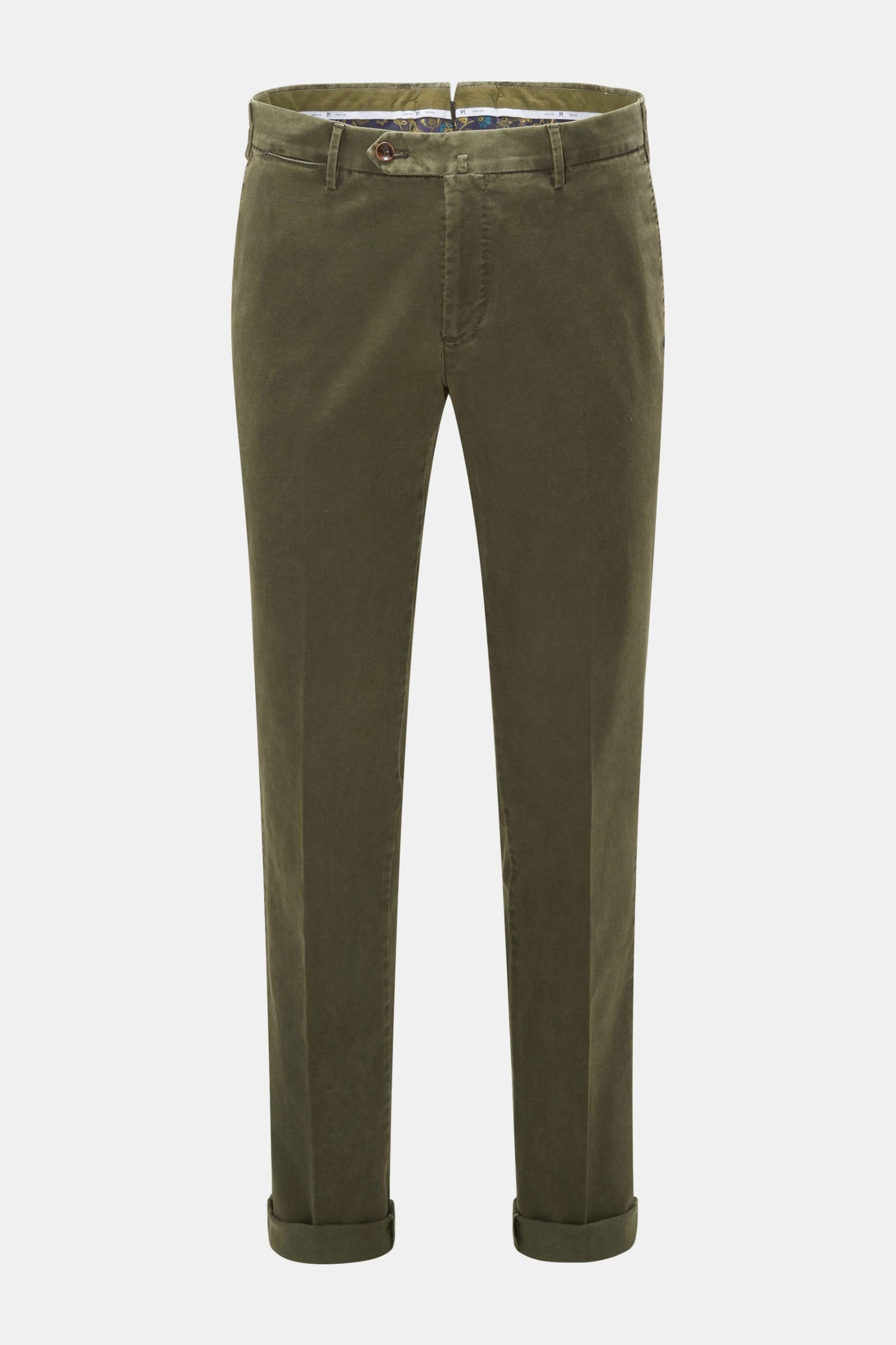 Cotton trousers 'Slim Fit' olive