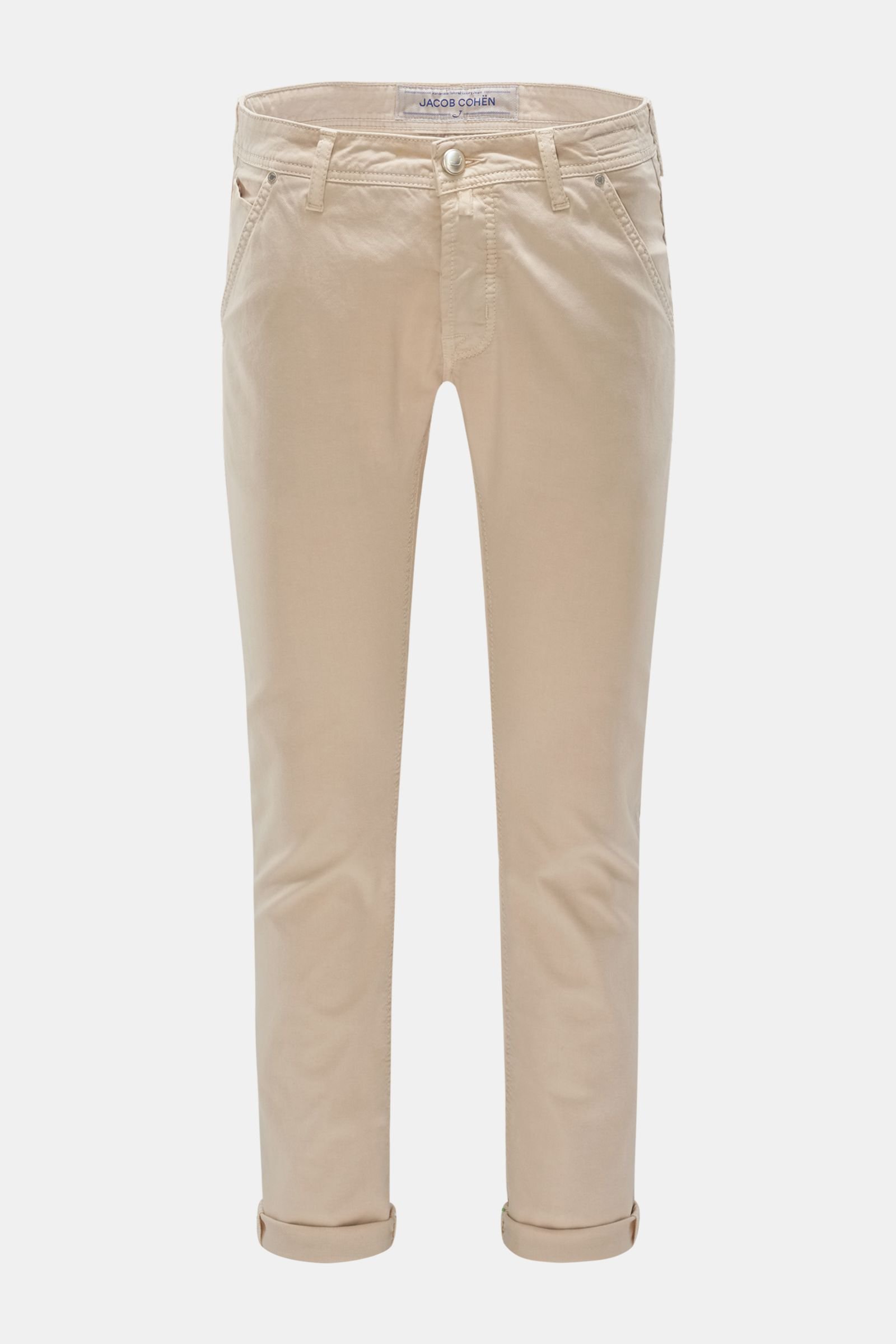 Cotton trousers 'J613 Comfort Slim Fit' cream