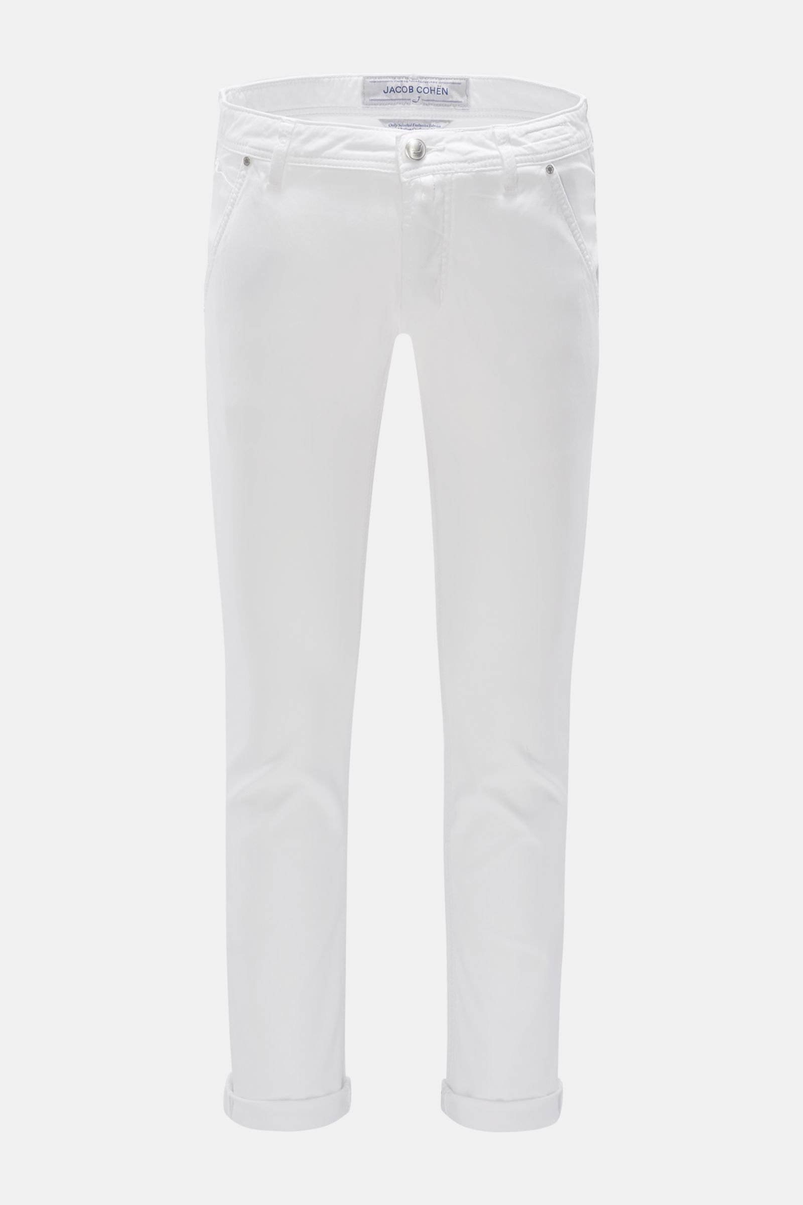 Cotton trousers 'J613 Comfort Slim Fit' white