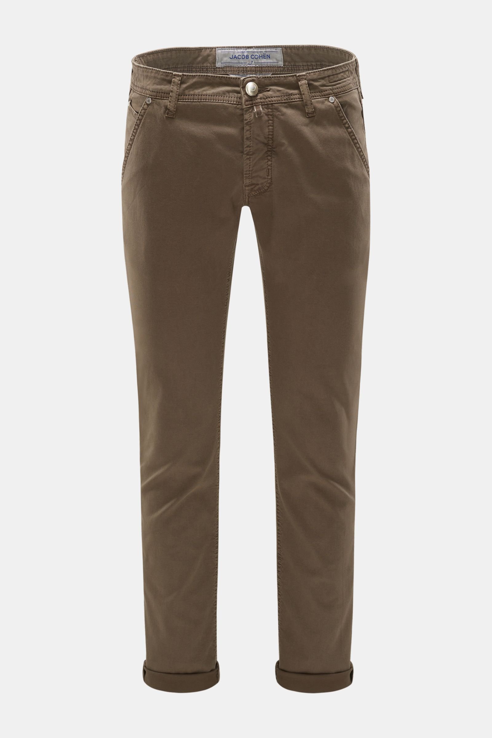 Cotton trousers 'J613 Comfort Slim Fit' brown
