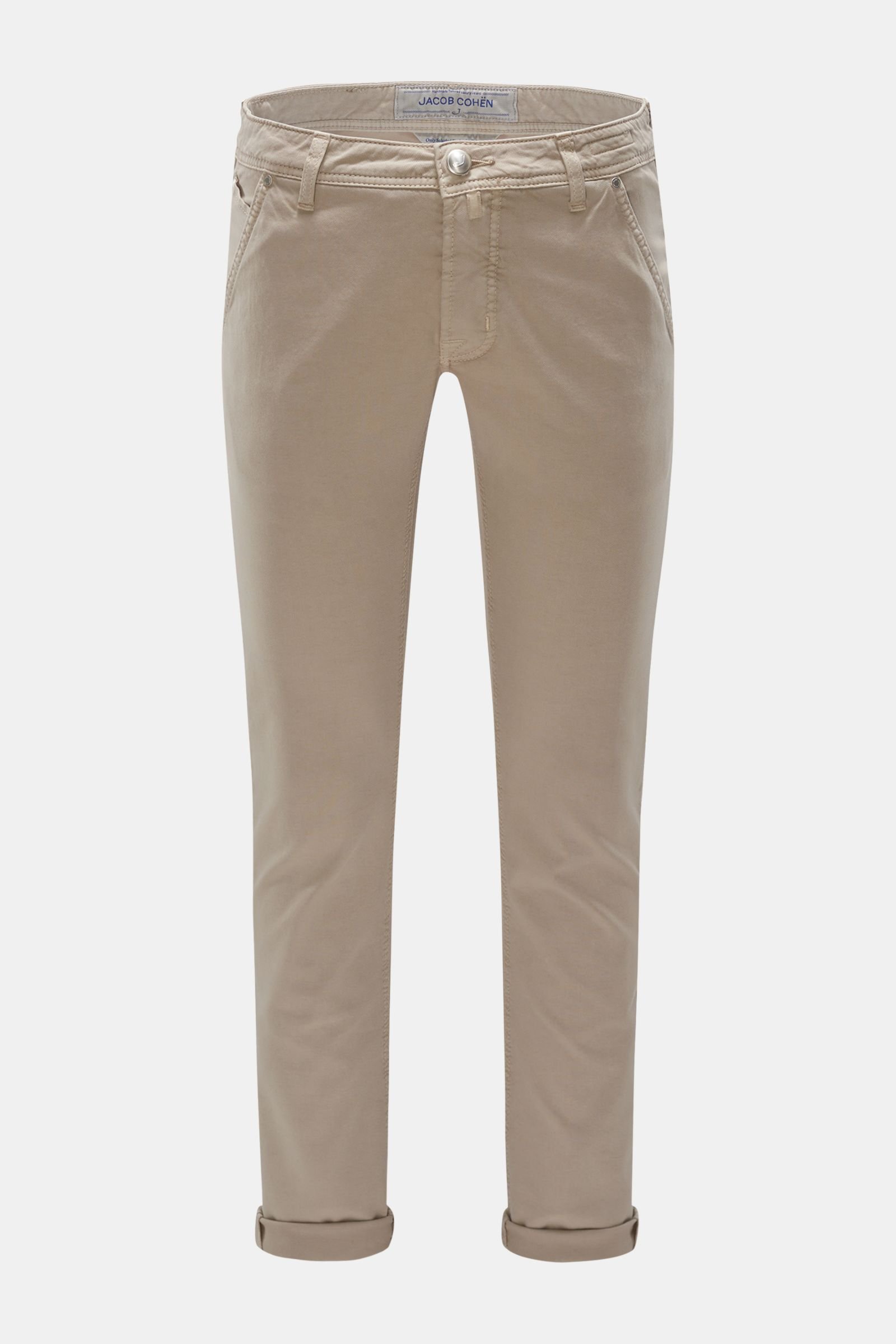 Cotton trousers 'J613 Comfort Slim Fit' beige