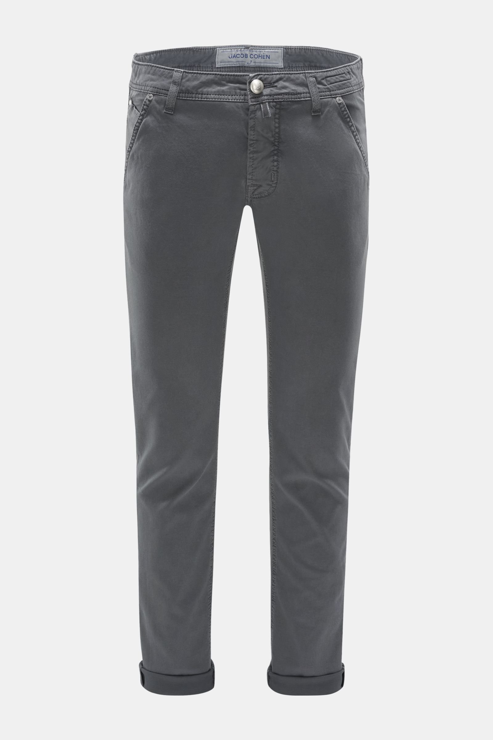 Cotton trousers 'J613 Comfort Slim Fit' grey