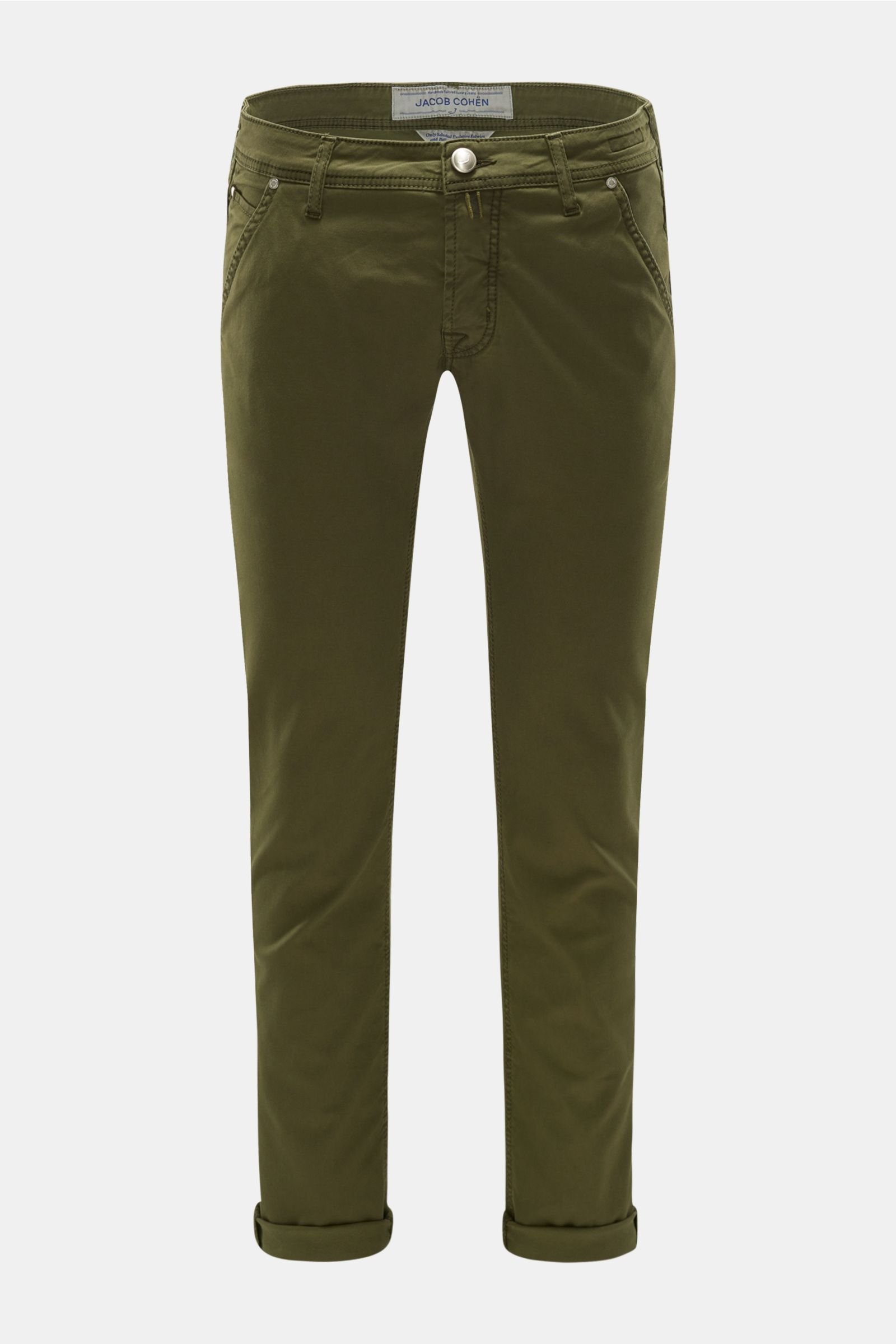 JACOB COHEN trousers 'J613 Comfort Slim Fit' olive | BRAUN Hamburg