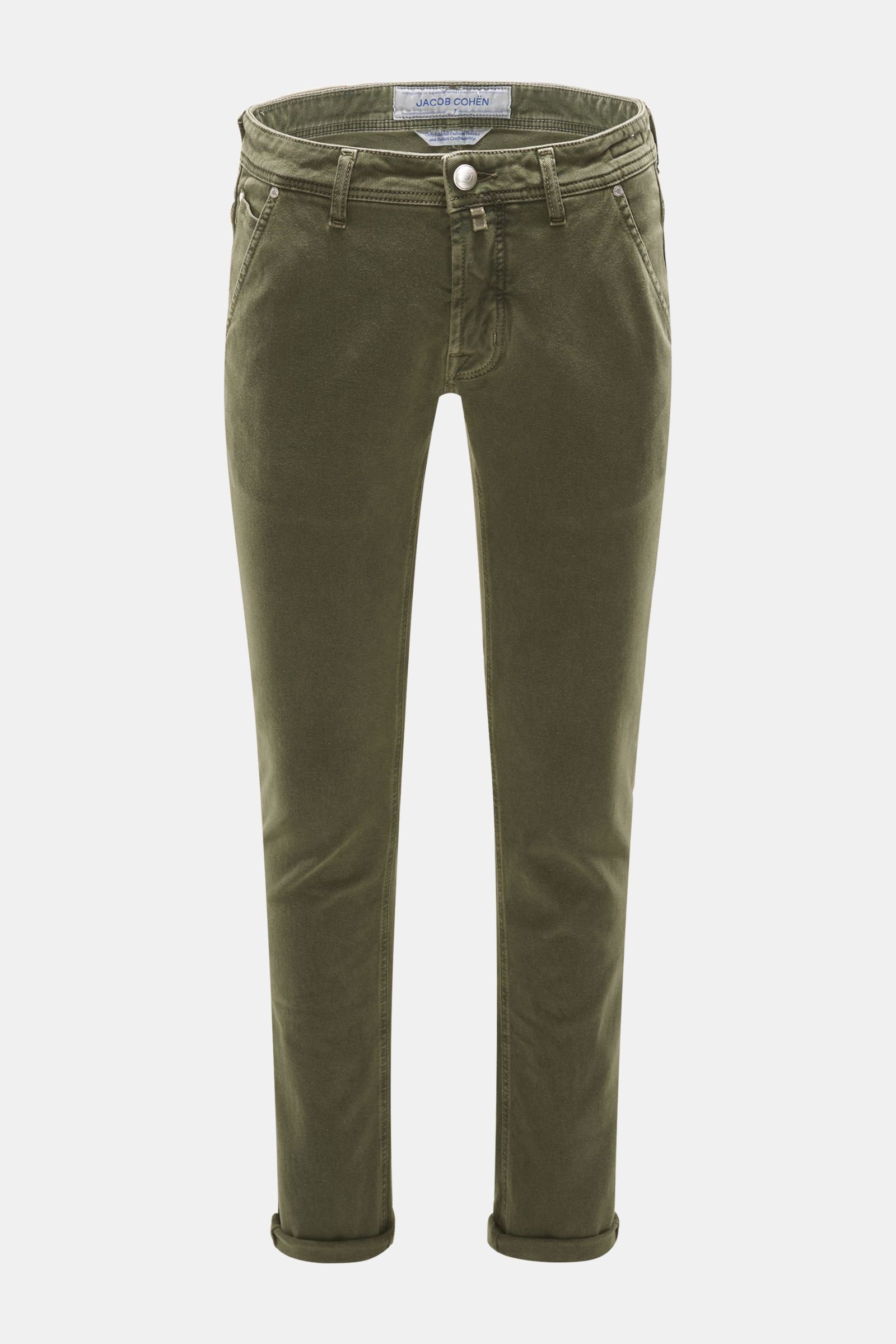 Cotton trousers 'J613 Comfort Vintage Slim Fit' olive