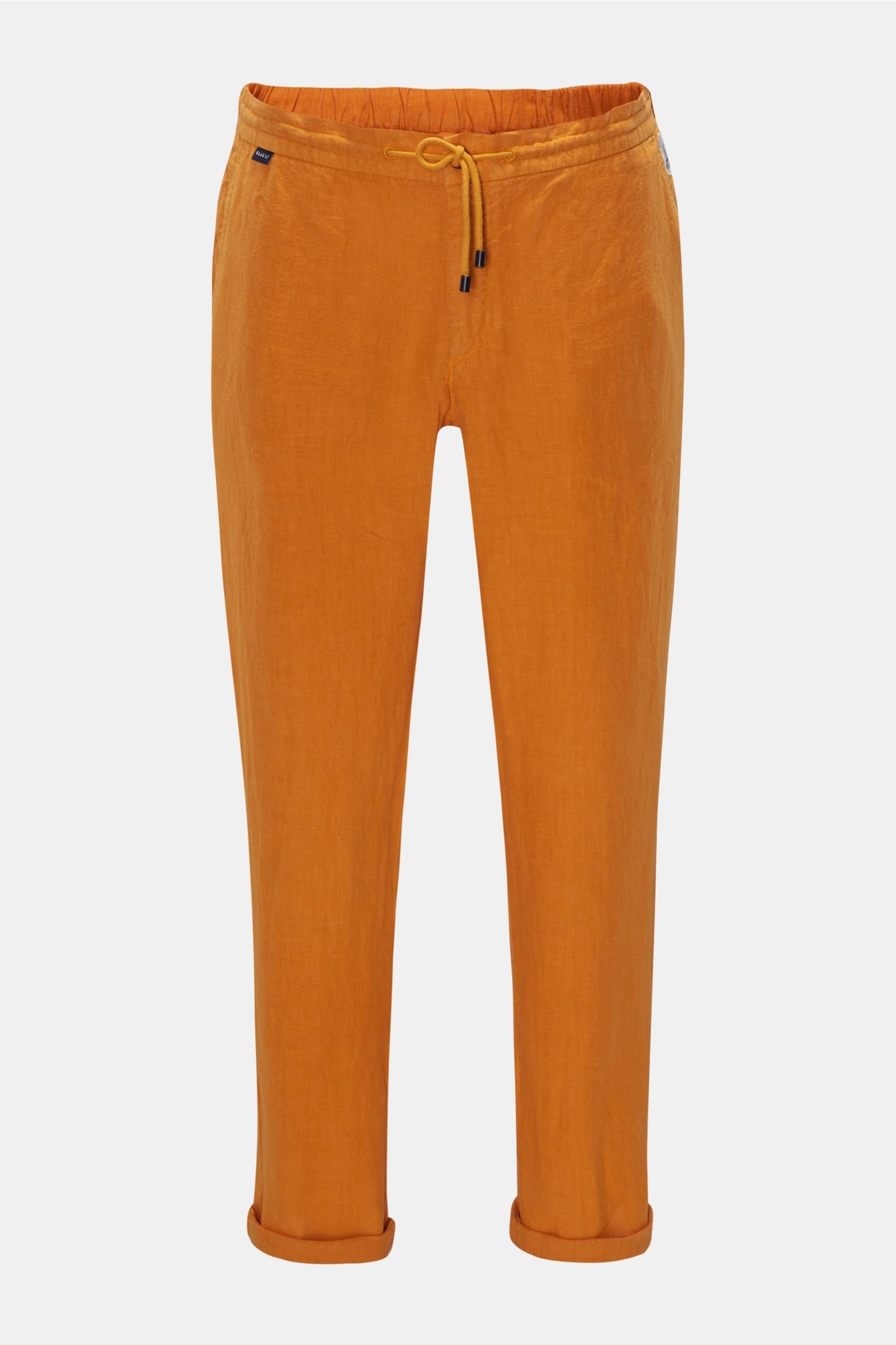 Linen jogger pants orange
