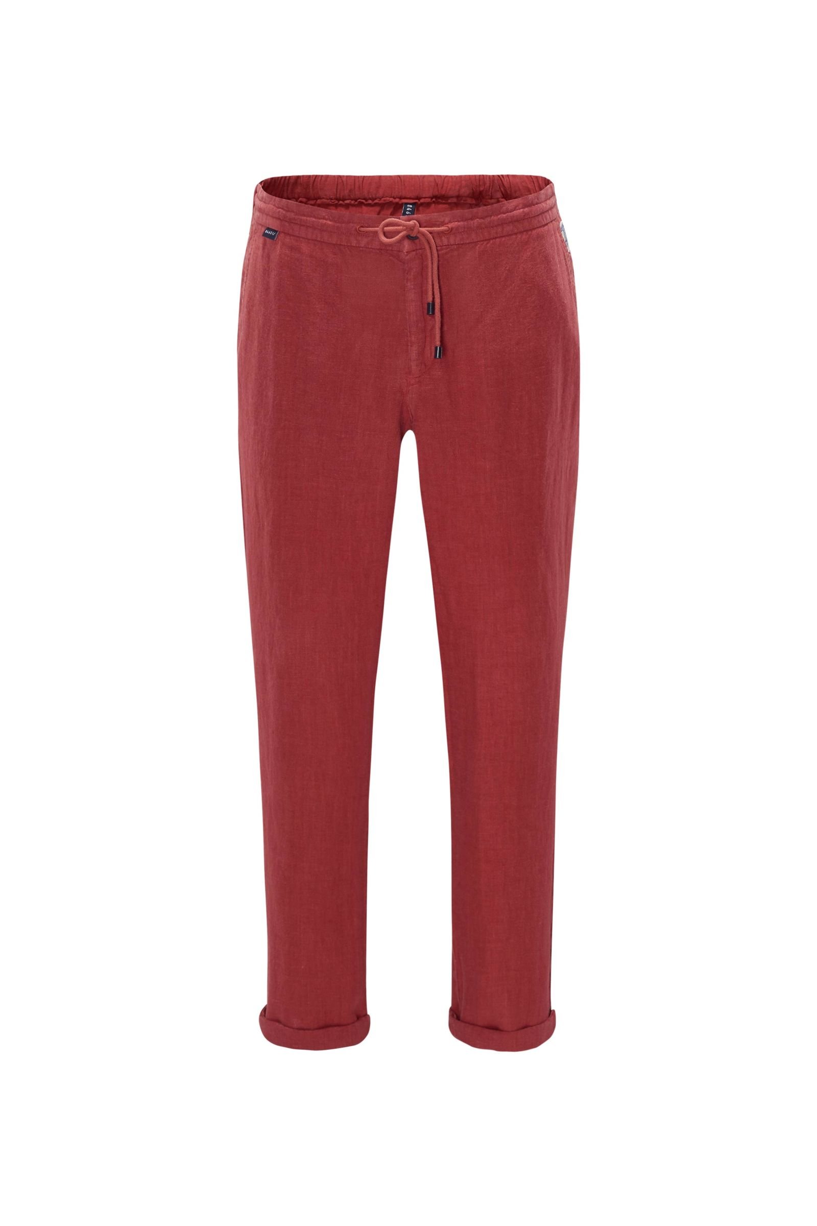 Linen jogger pants dark red