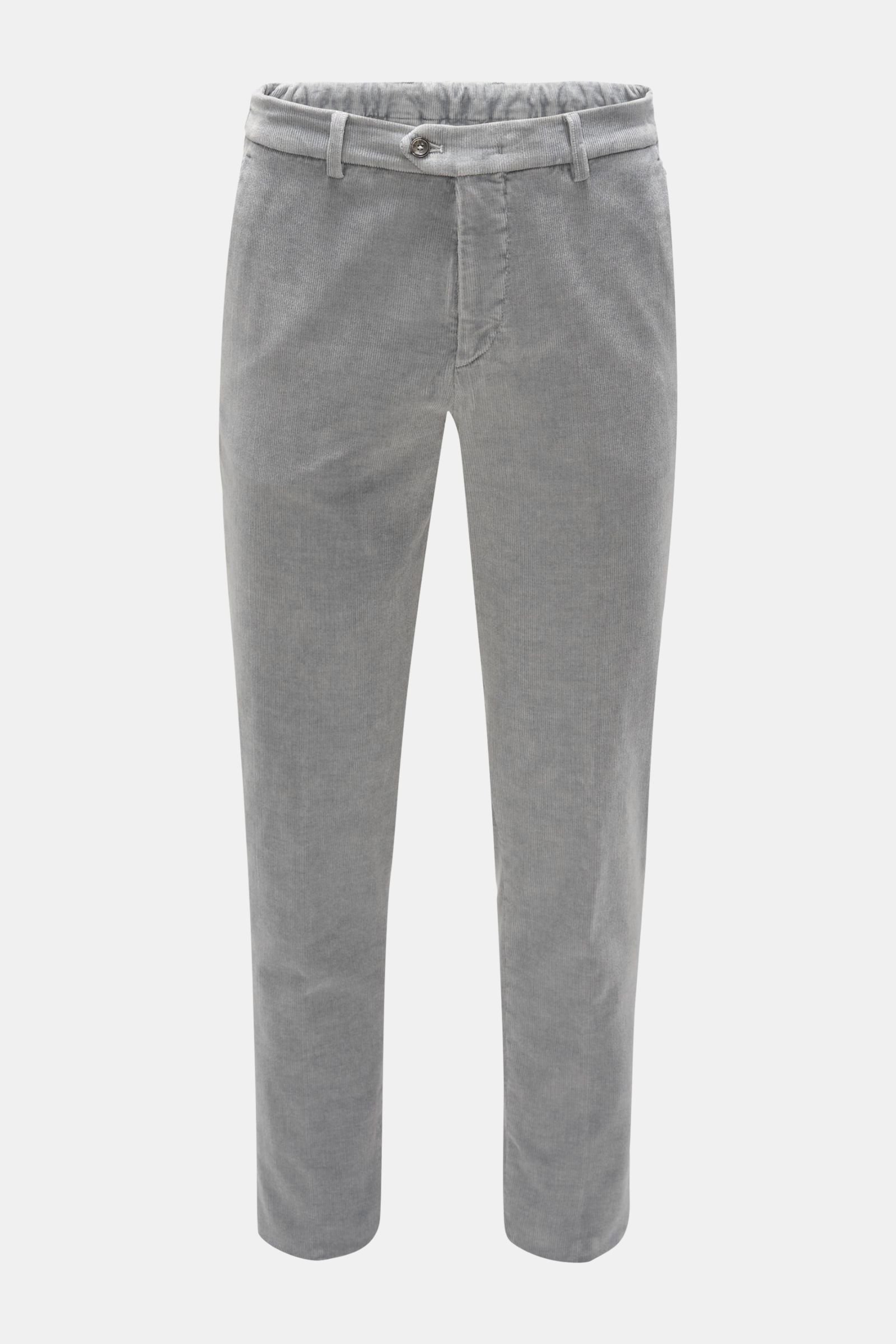 Corduroy trousers 'Evo' light grey