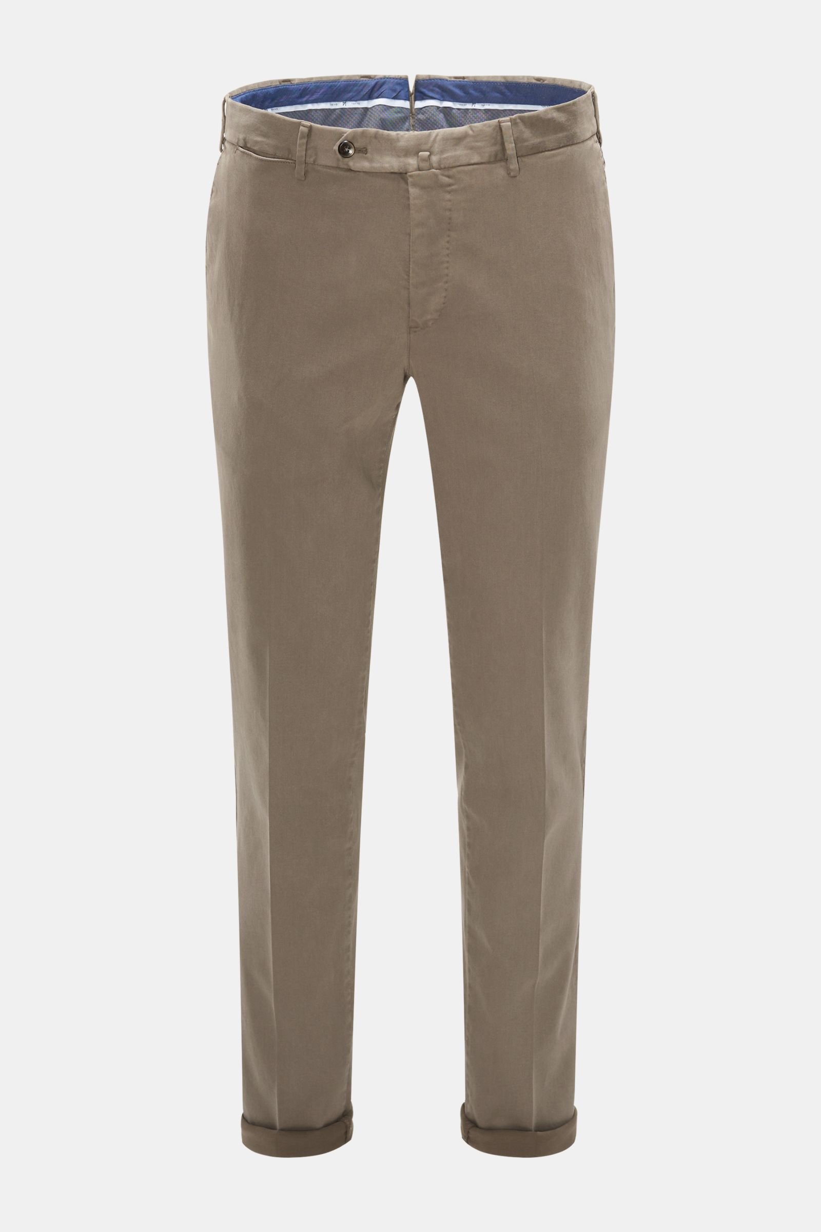 Trousers 'Slim Fit' grey-brown