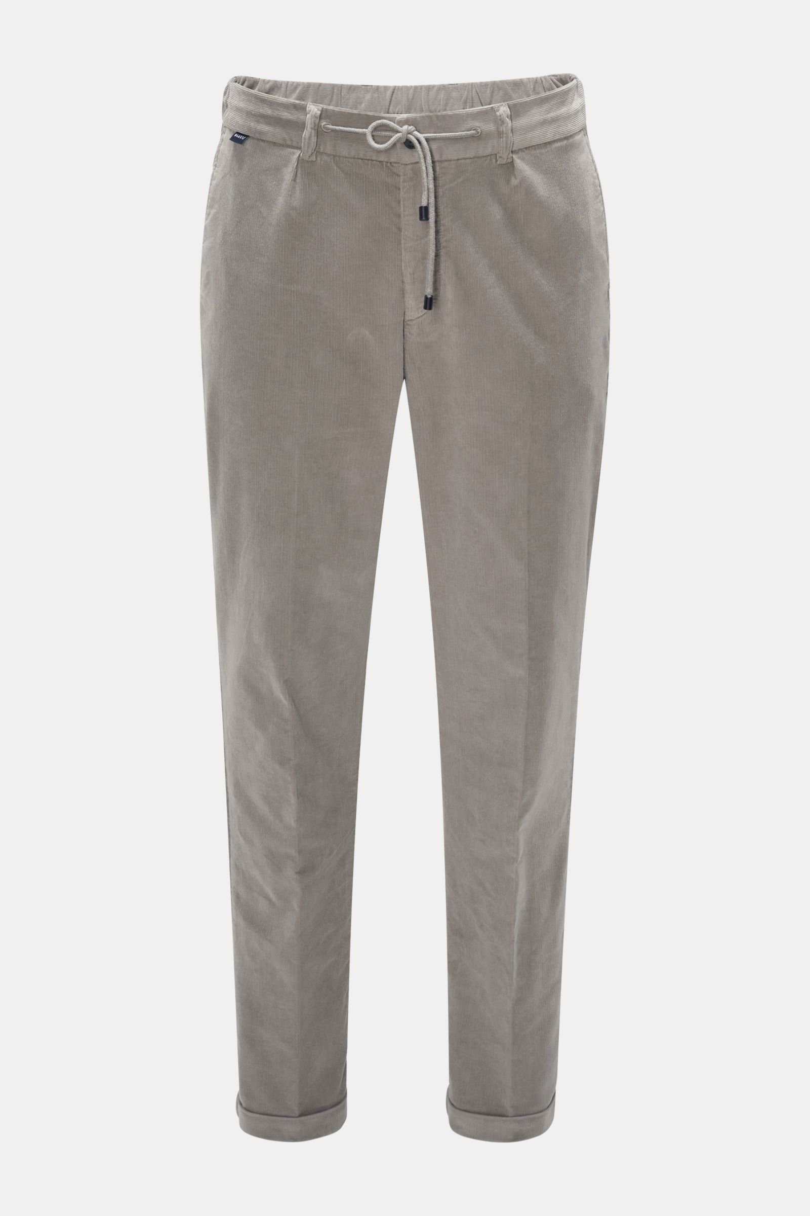 Corduroy jogger pants grey-brown
