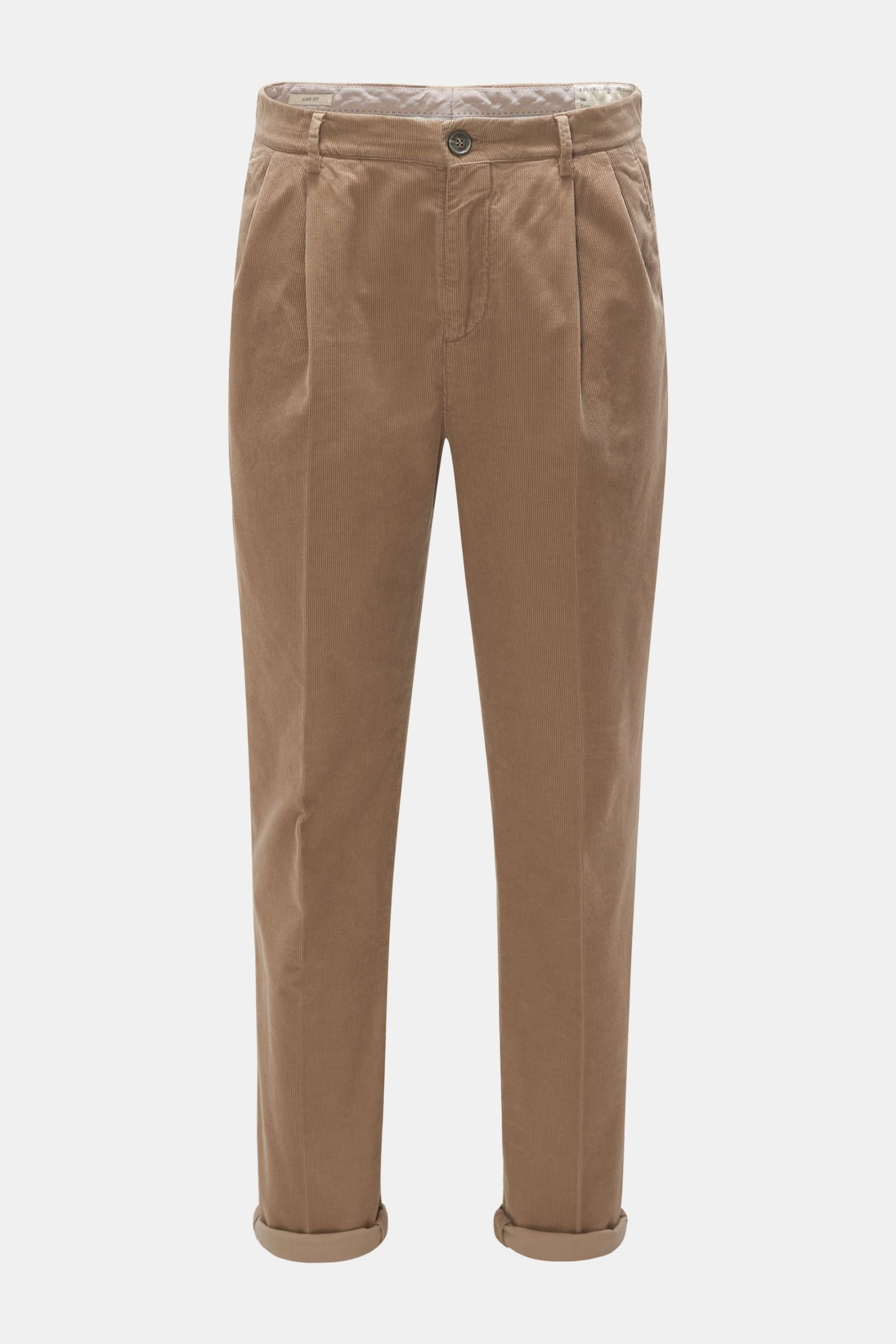Corduroy trousers 'Easy Fit' light brown
