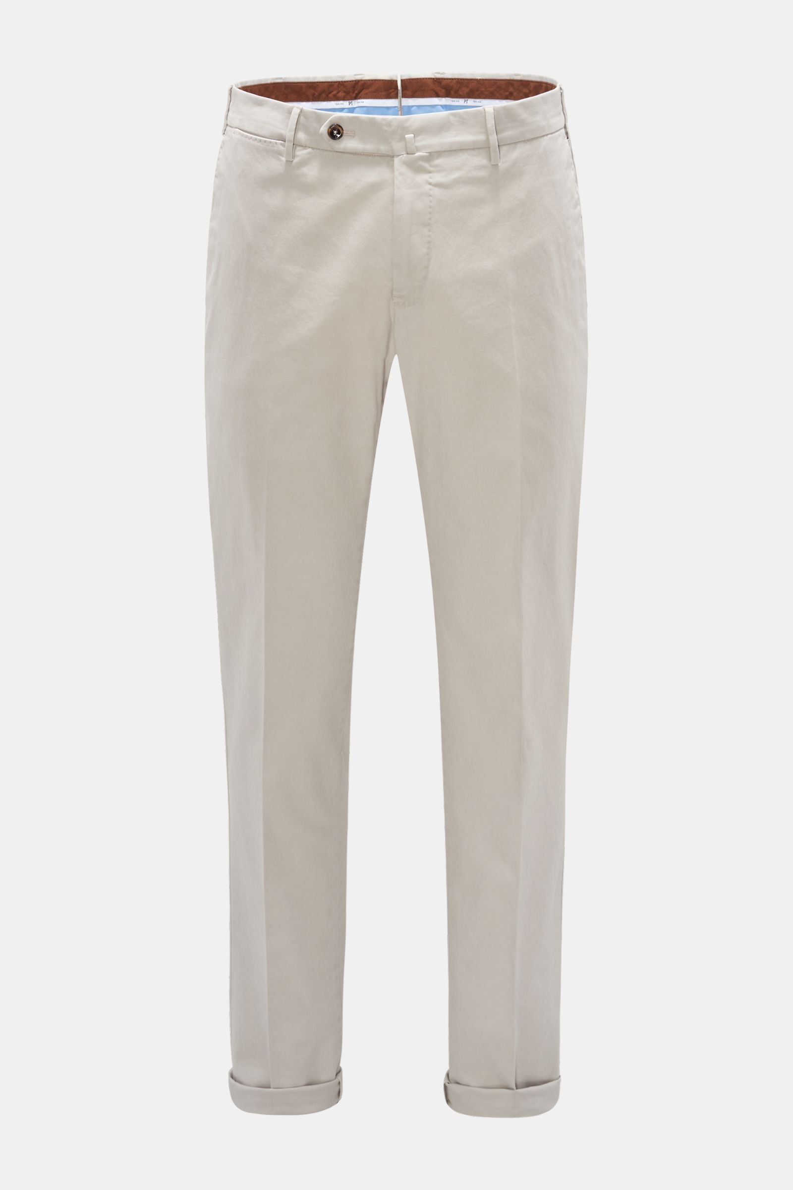 Cotton trousers 'Slim Fit' light grey