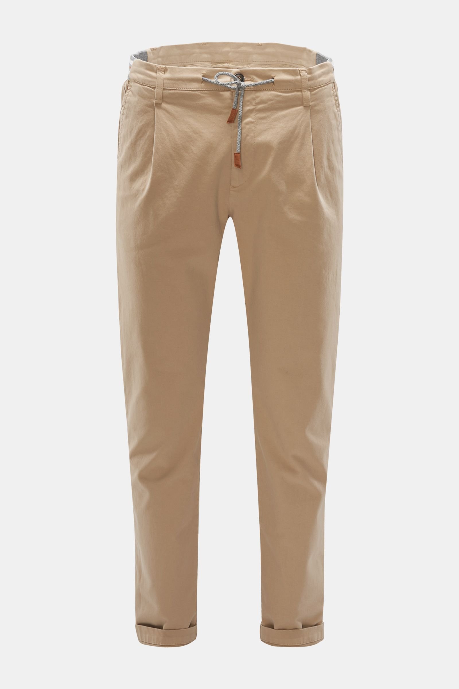 Cotton jogger pants beige