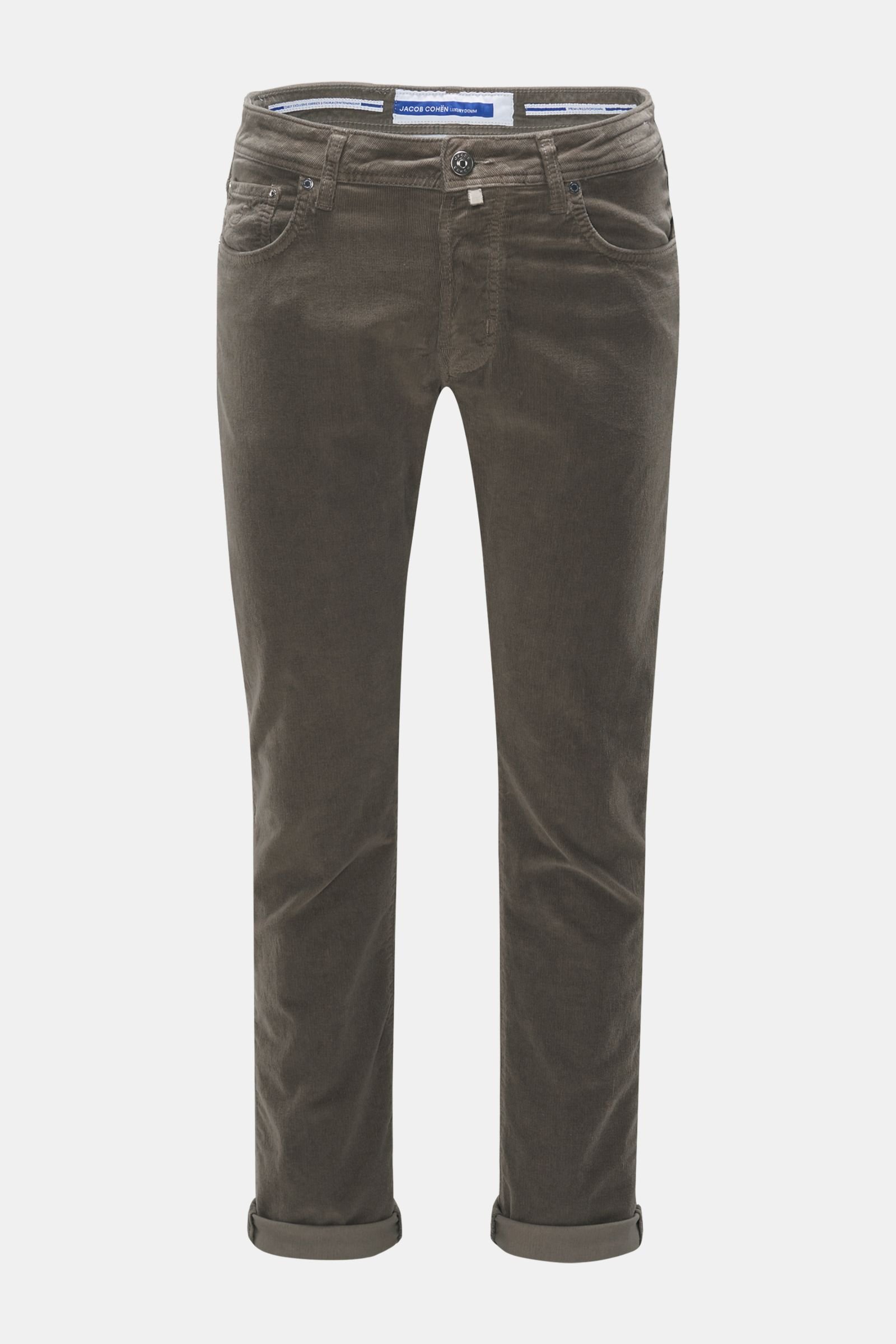 Corduroy trousers 'Bard' grey-brown (formerly J688)