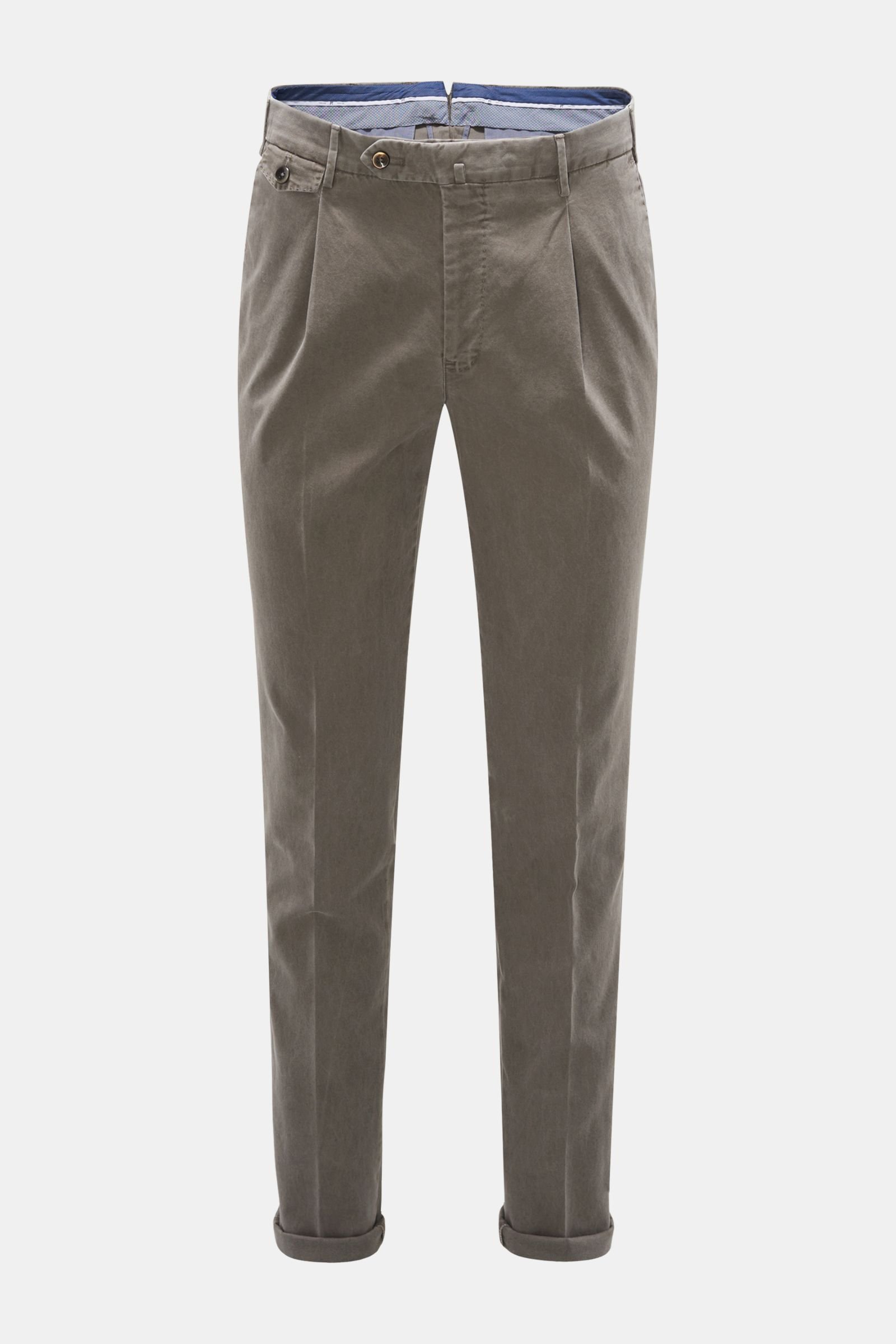 Cotton trousers 'Gentleman Fit' grey