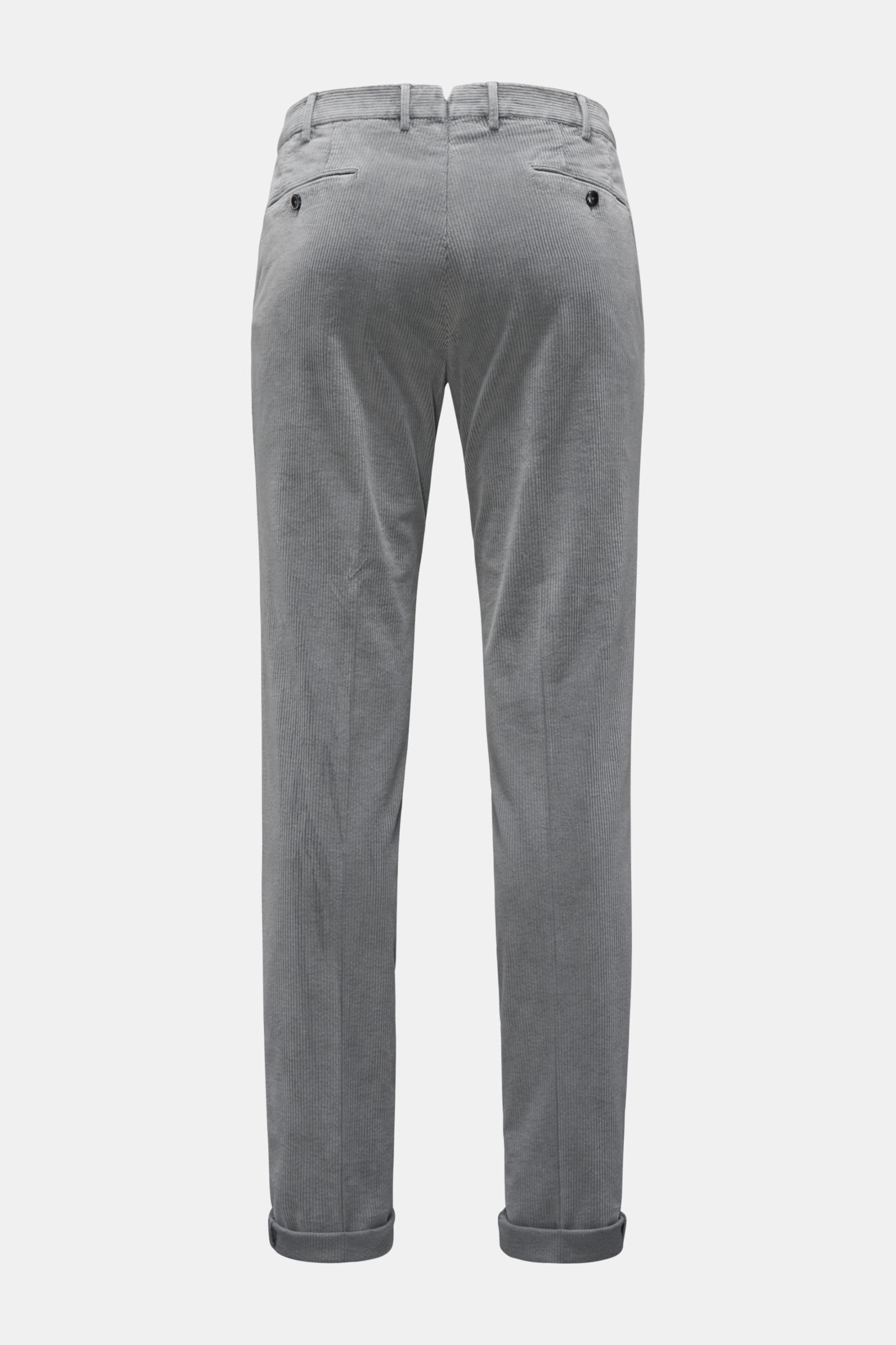 Corduroy trousers 'Slim Fit' light grey