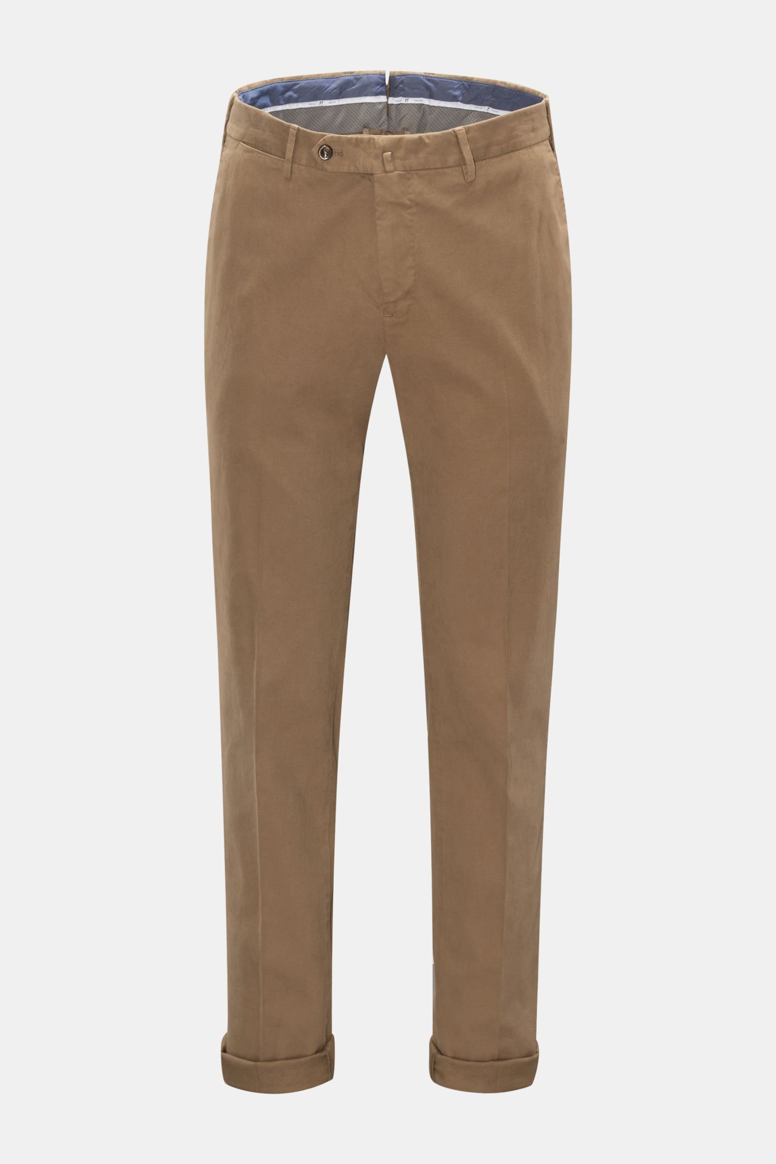 Cotton trousers 'Slim Fit' light brown