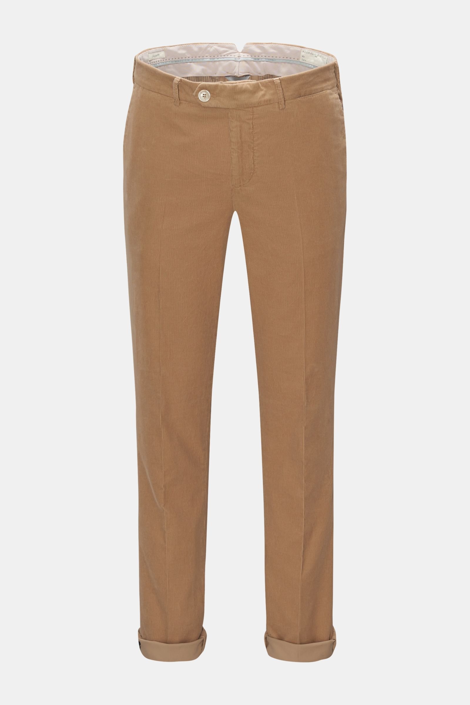 Corduroy trousers 'Italian Fit' light brown