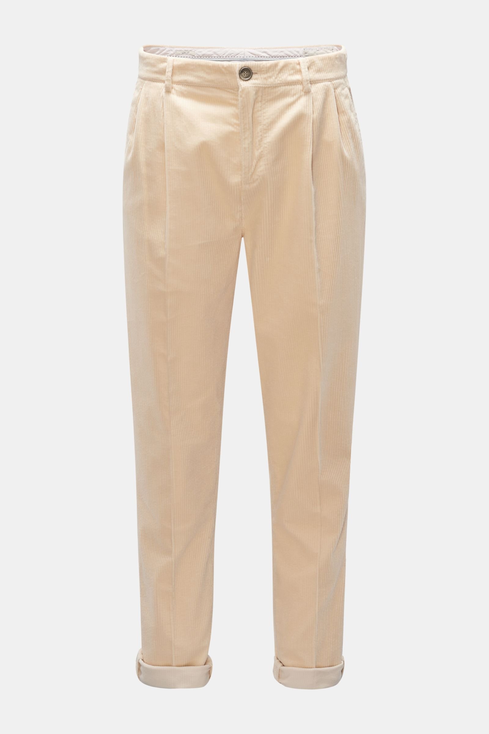 Corduroy trousers 'Easy Fit' cream