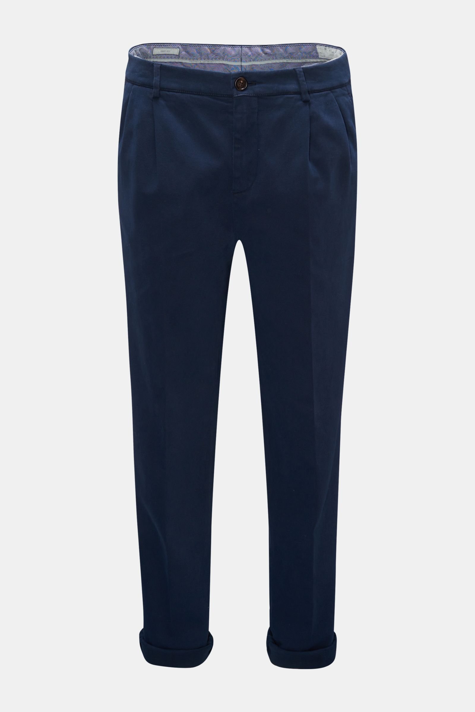 Cotton trousers 'Easy Fit' navy