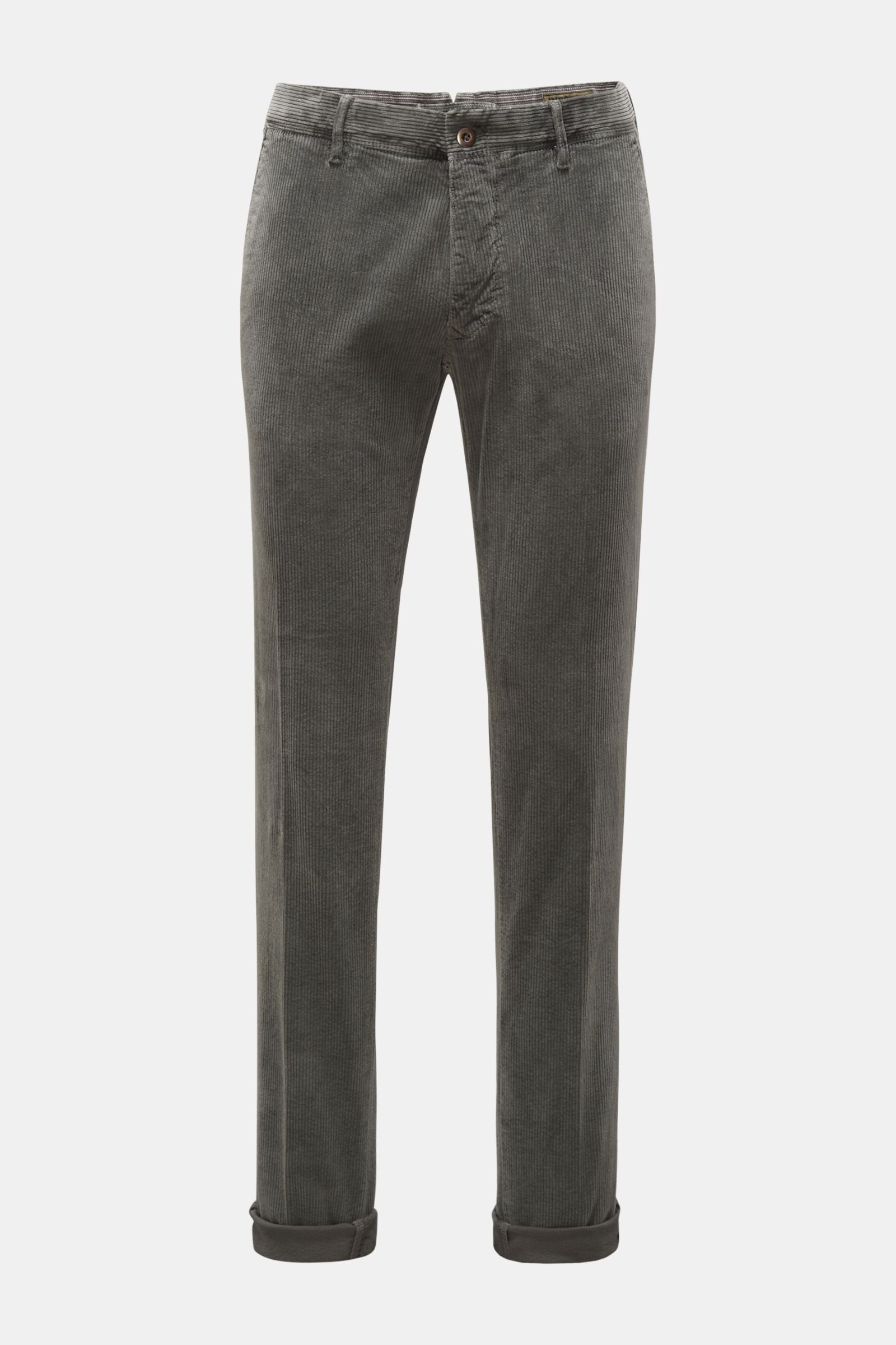 Corduroy trousers 'Slim Fit' dark grey 