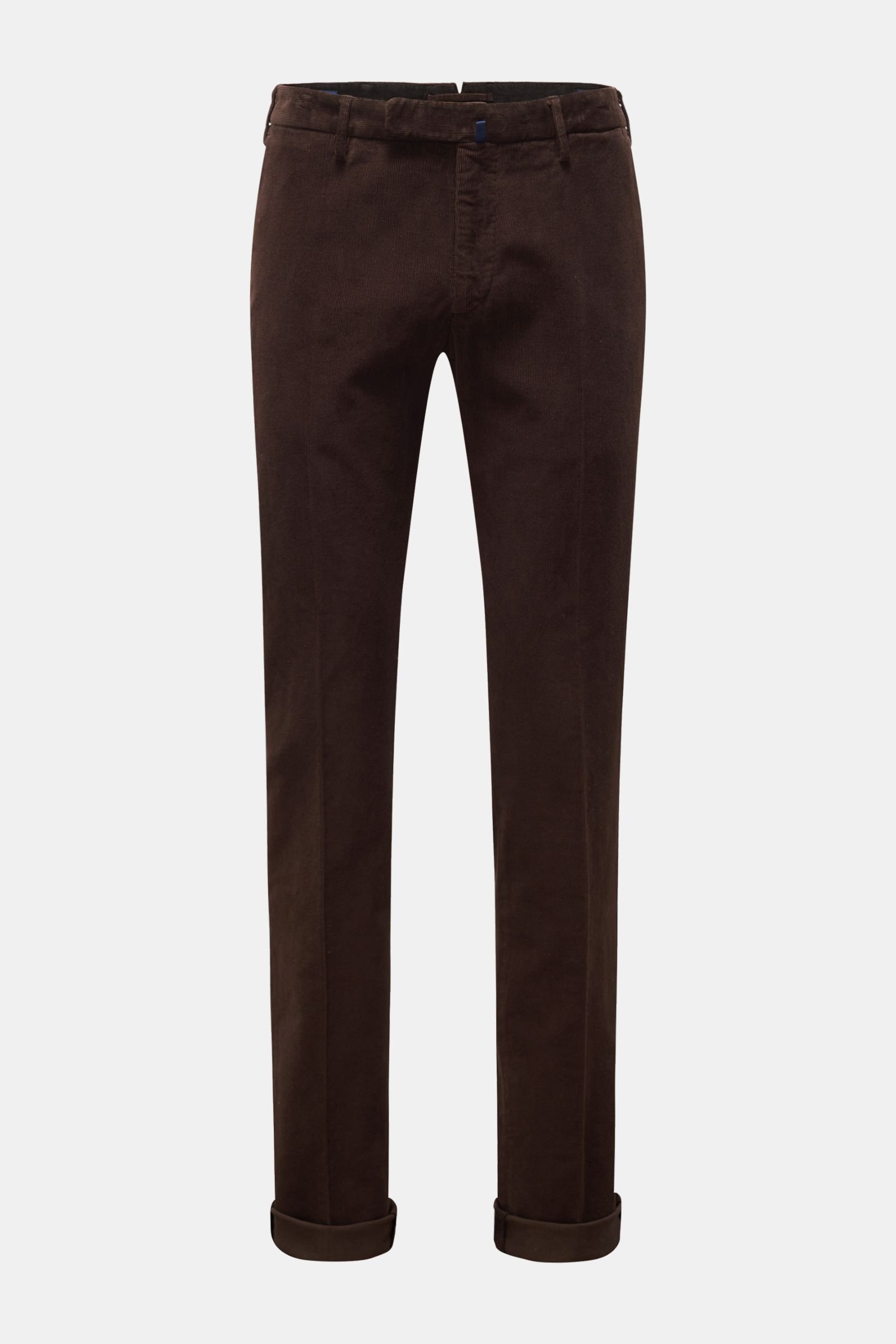 Corduroy trousers 'Slim Fit' dark brown