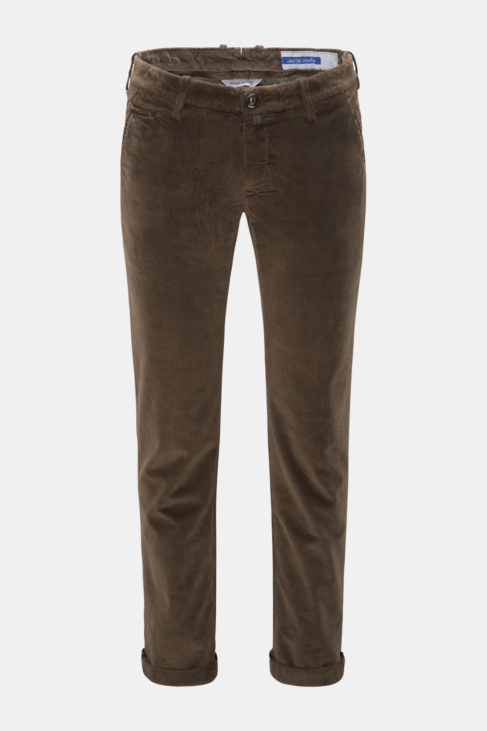Corduroy trousers 'Bobby' dark brown
