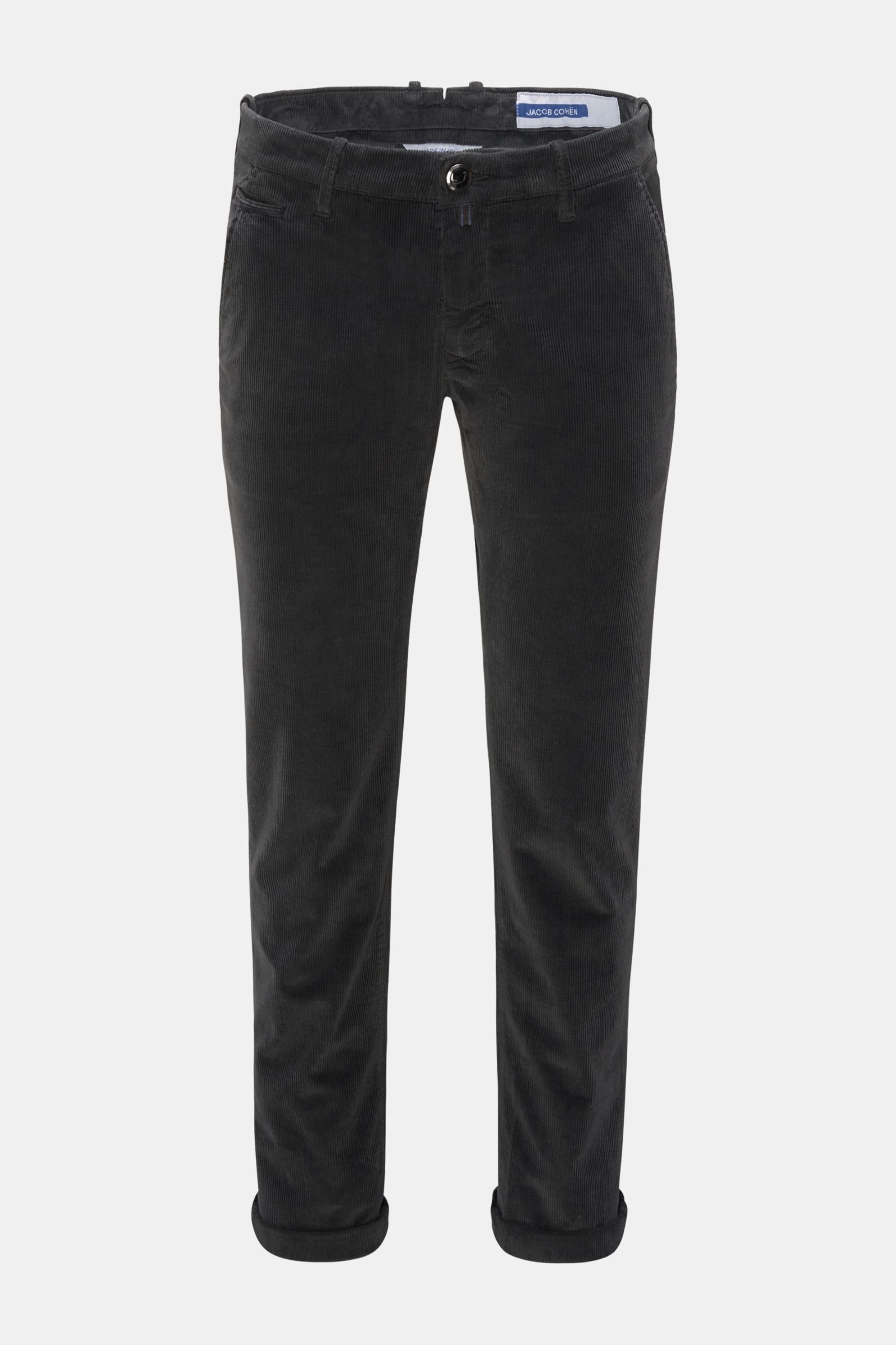 Corduroy trousers 'Bobby' dark grey