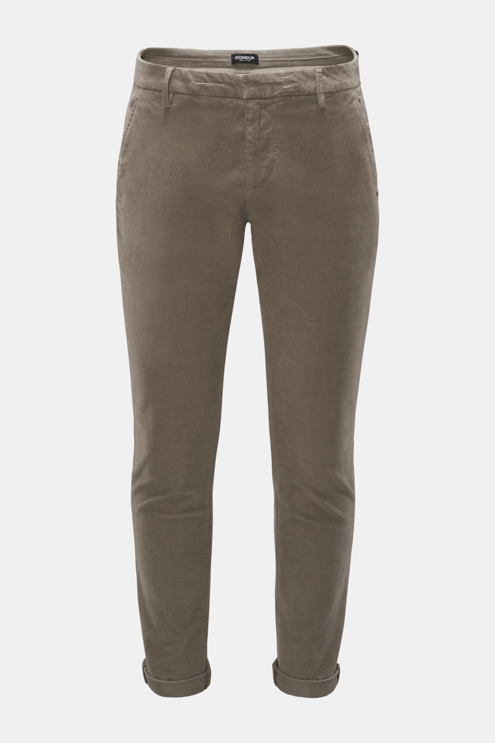 Corduroy trousers 'Gaubert' grey-brown