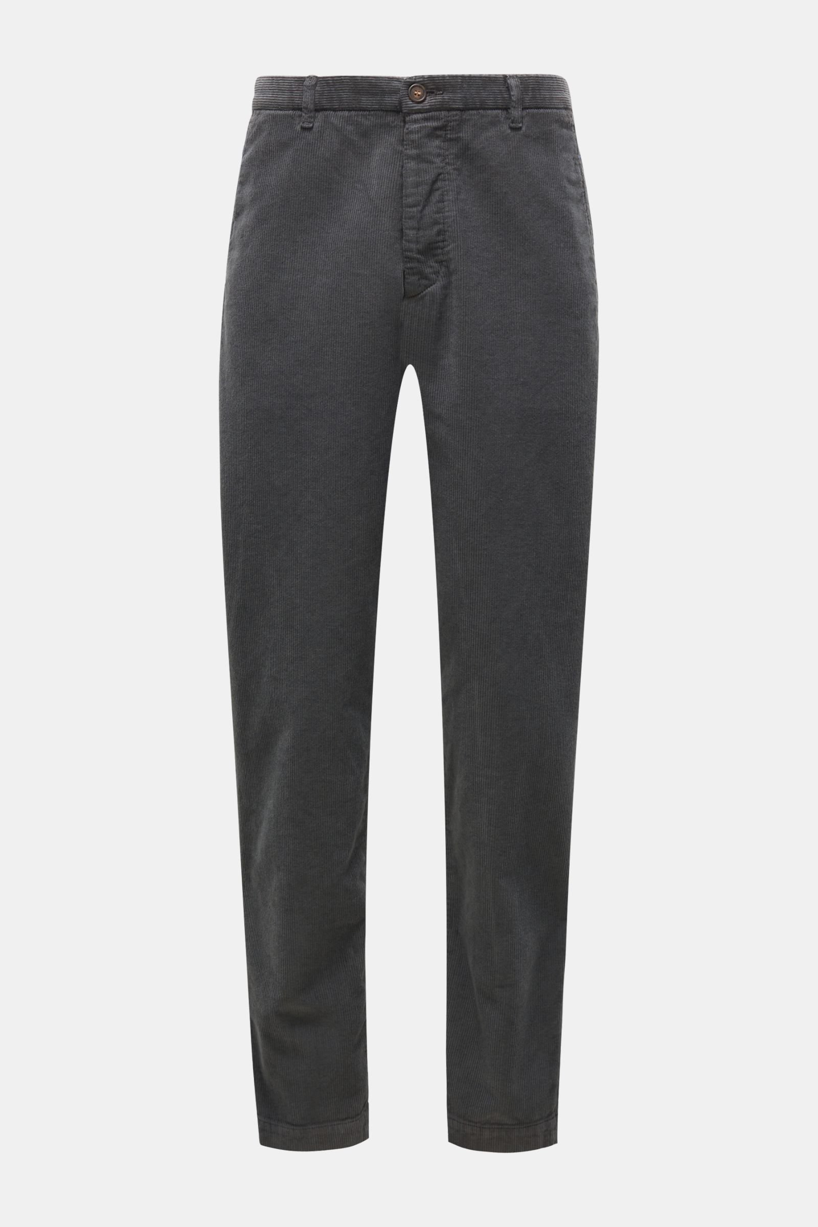 Corduroy trousers 'Slouchy Chino' grey-blue