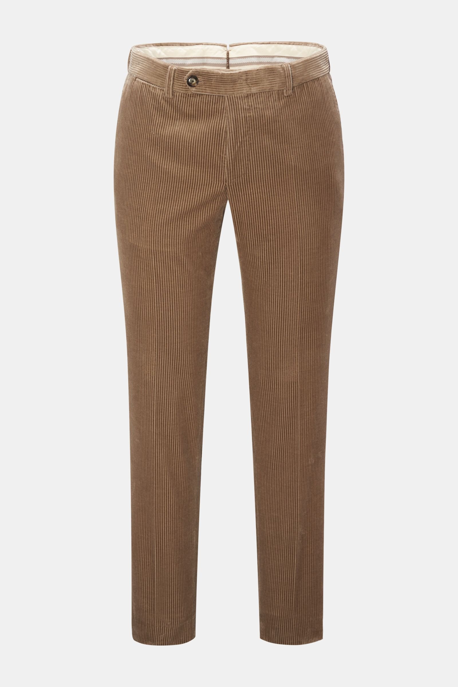 Corduroy trousers 'Santios' grey-brown