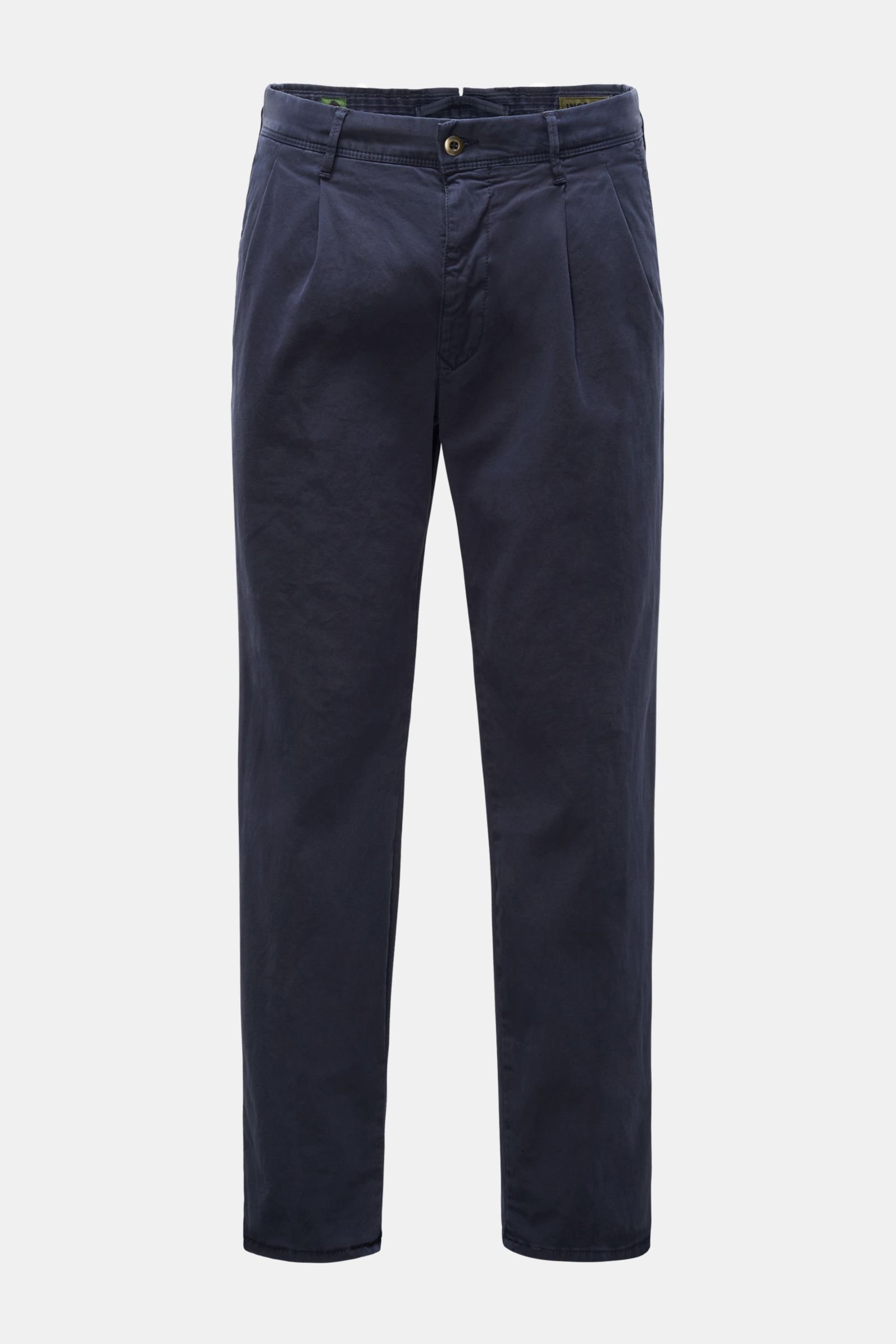 Cotton trousers 'Tapered Fit' navy