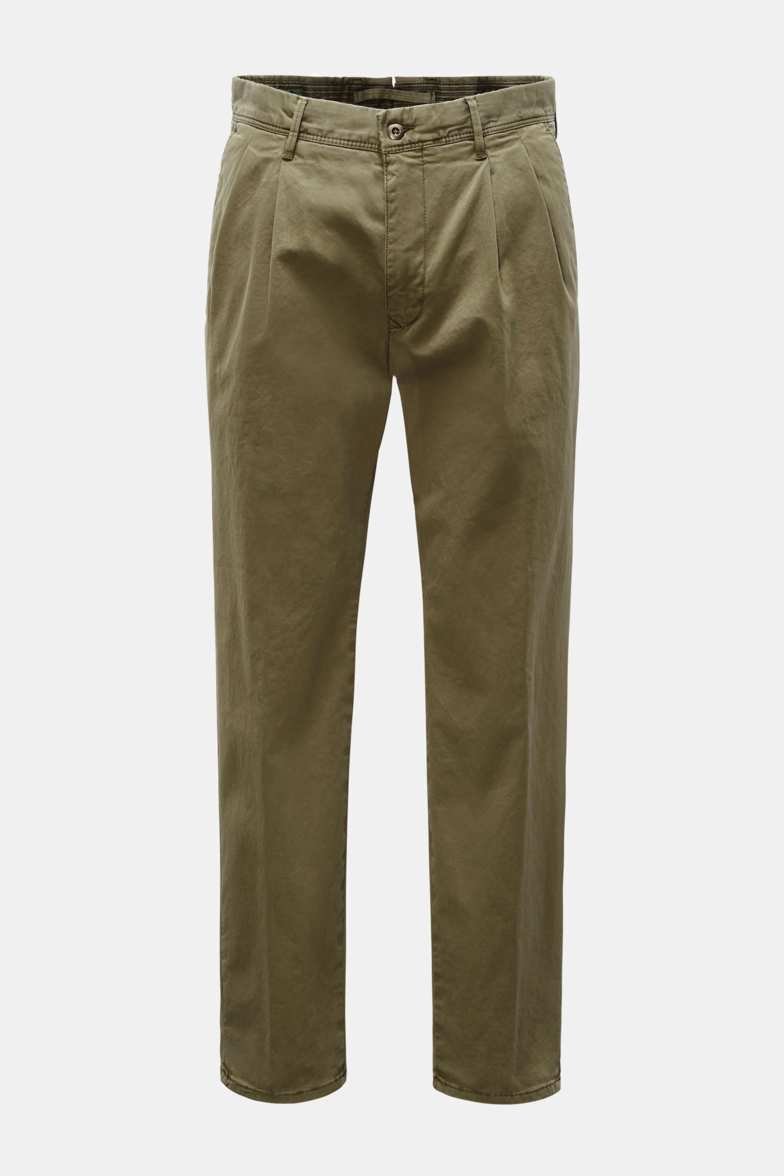 Cotton trousers 'Tapered Fit' olive