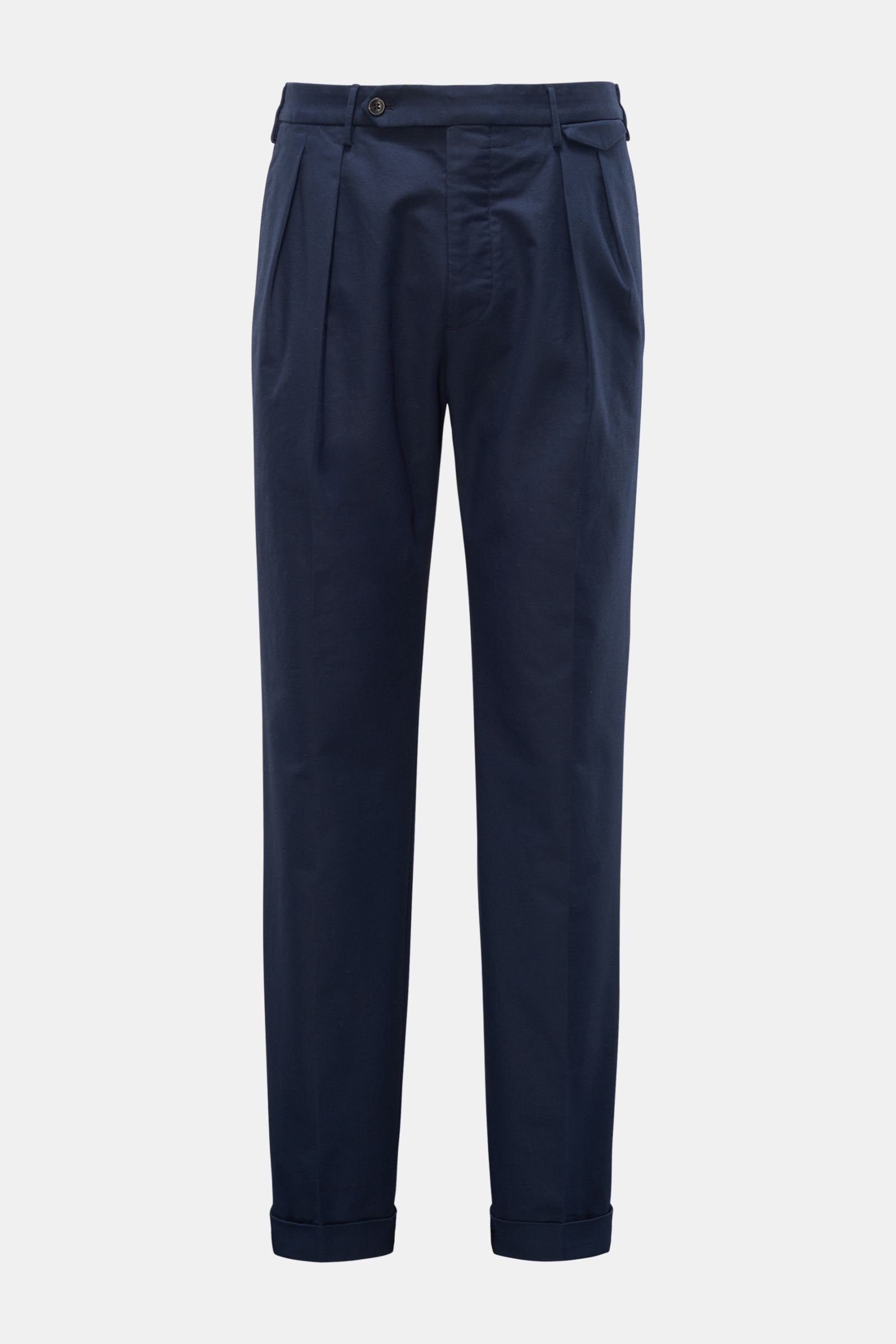 Cotton trousers 'High Comfort' navy 