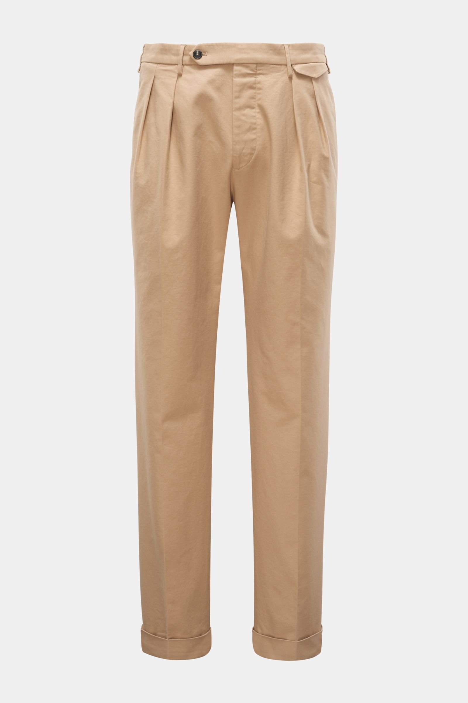 Cotton trousers 'High Comfort' light brown